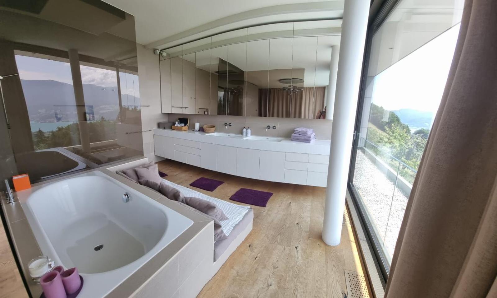Attersee Luxury Design Villa with dream views, large Pool and Sauna