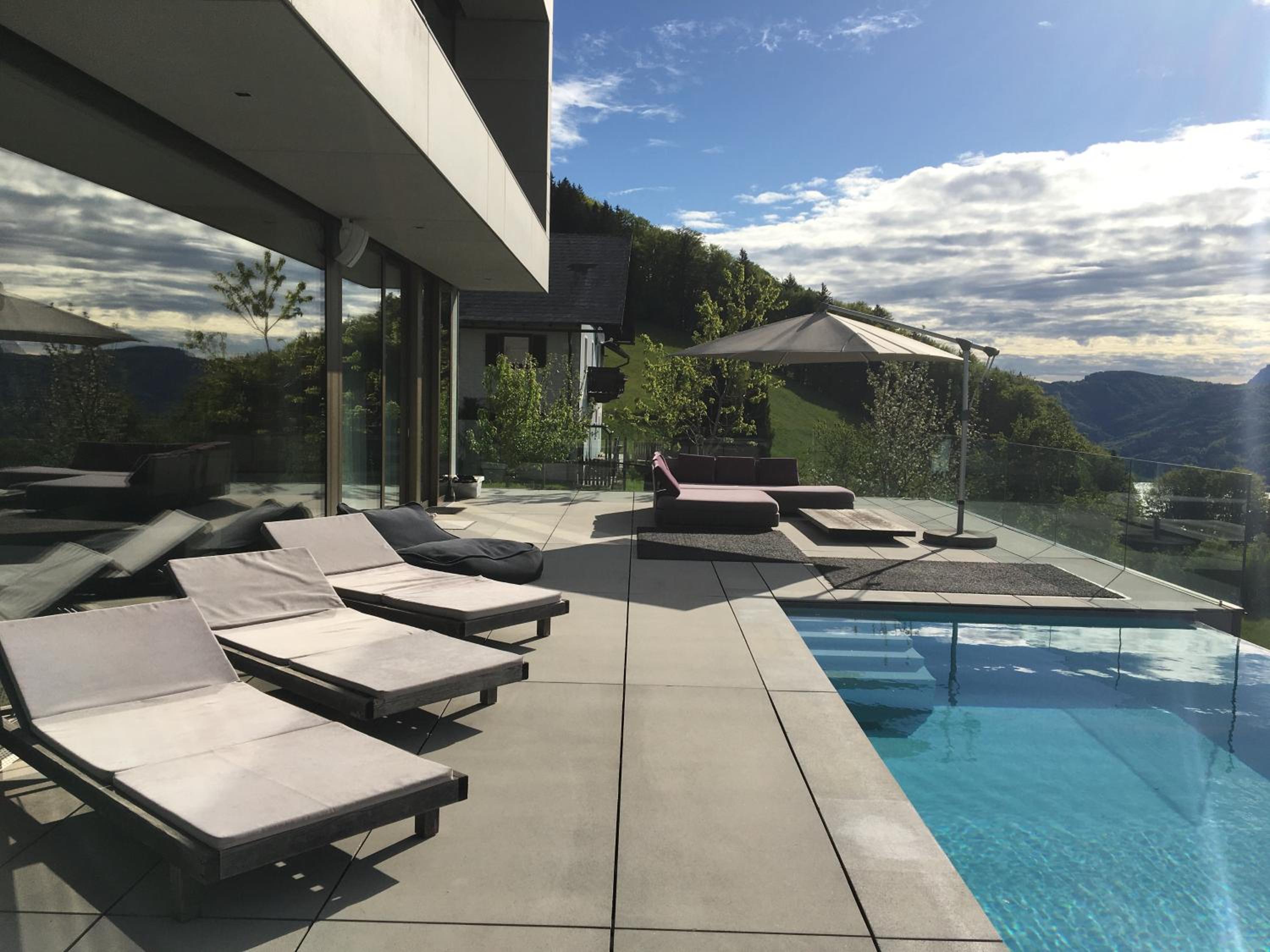 Attersee Luxury Design Villa with dream views, large Pool and Sauna