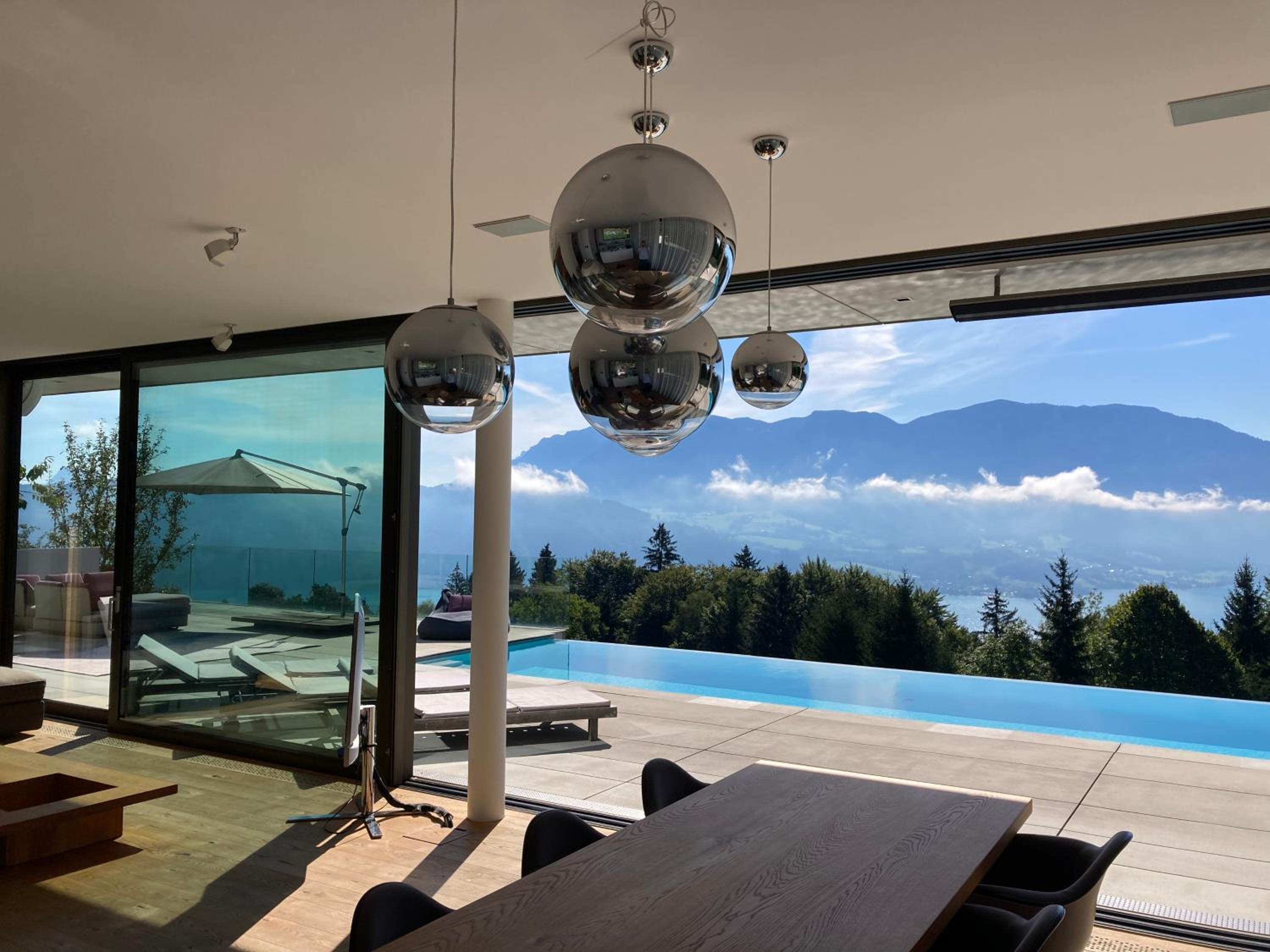 Attersee Luxury Design Villa with dream views, large Pool and Sauna