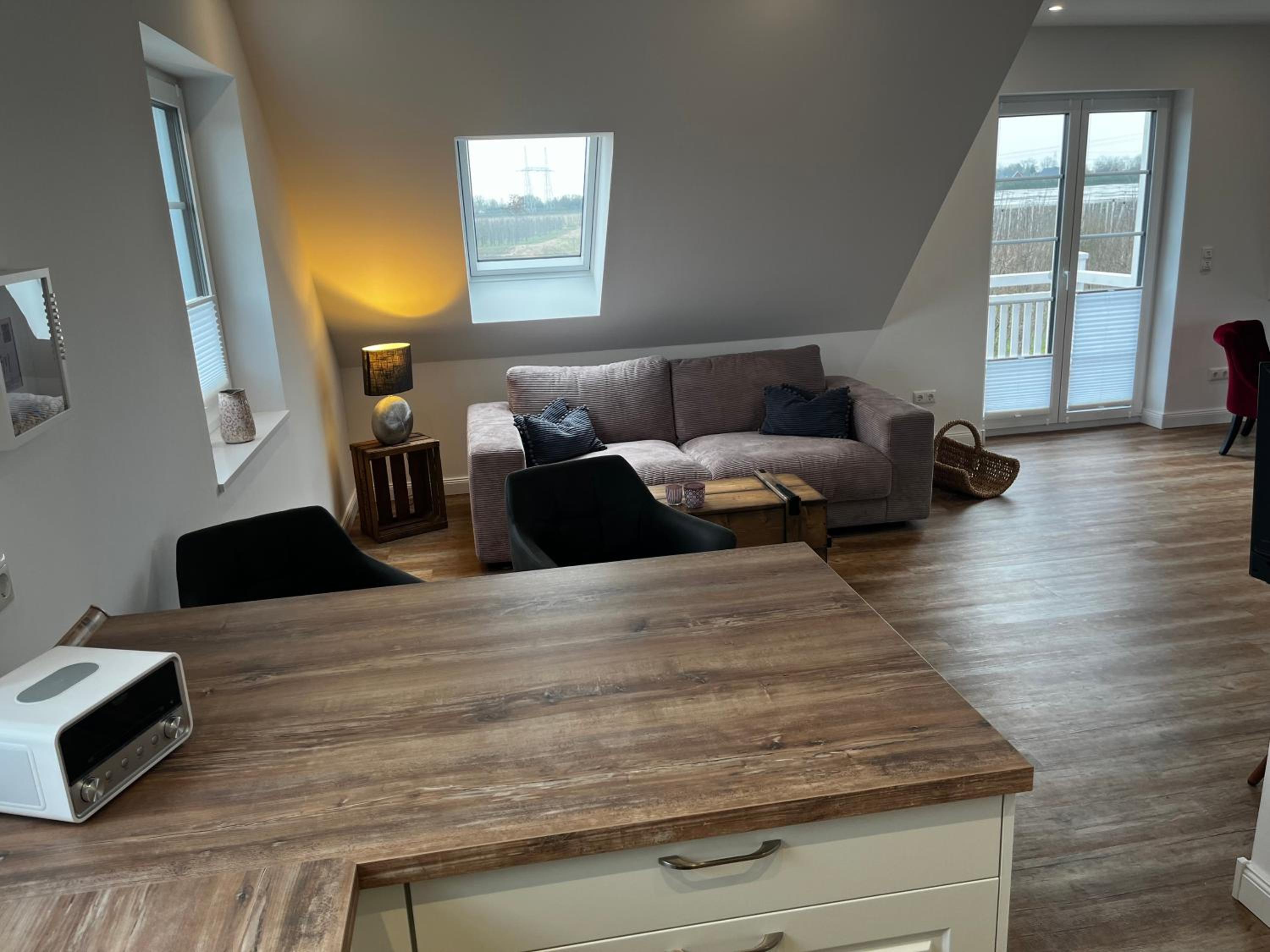 Muggelhuus das Loft mit Elbdeichblick im Alten Land und mit Wallbox