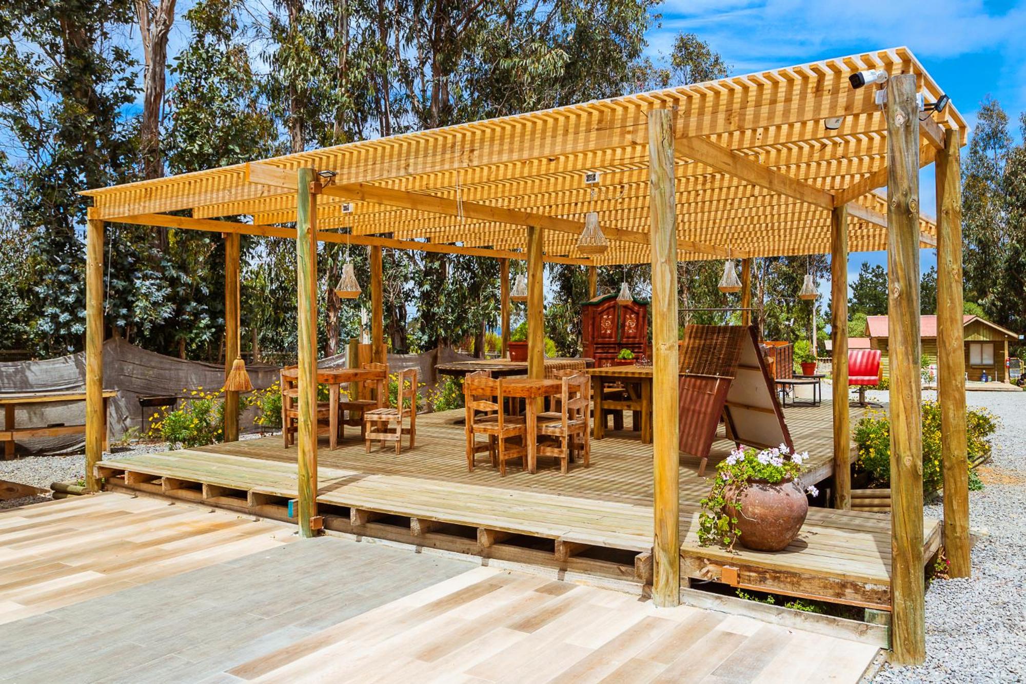Cabaña en Tunquén con parrilla, fogón, piscina y bosque