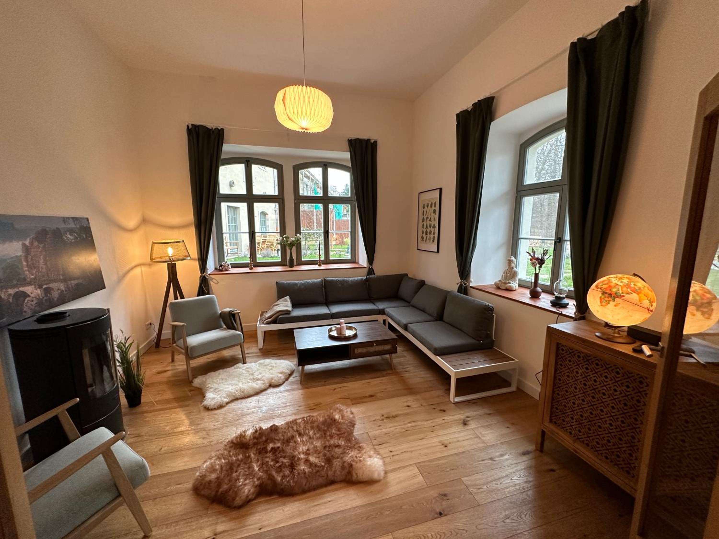 Ferienwohnung Hortensie Rittergut Schloss Zehista Gutshaus