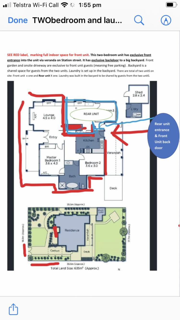 UnitA 2-bedroom unit Bigbackyard & your own driveway