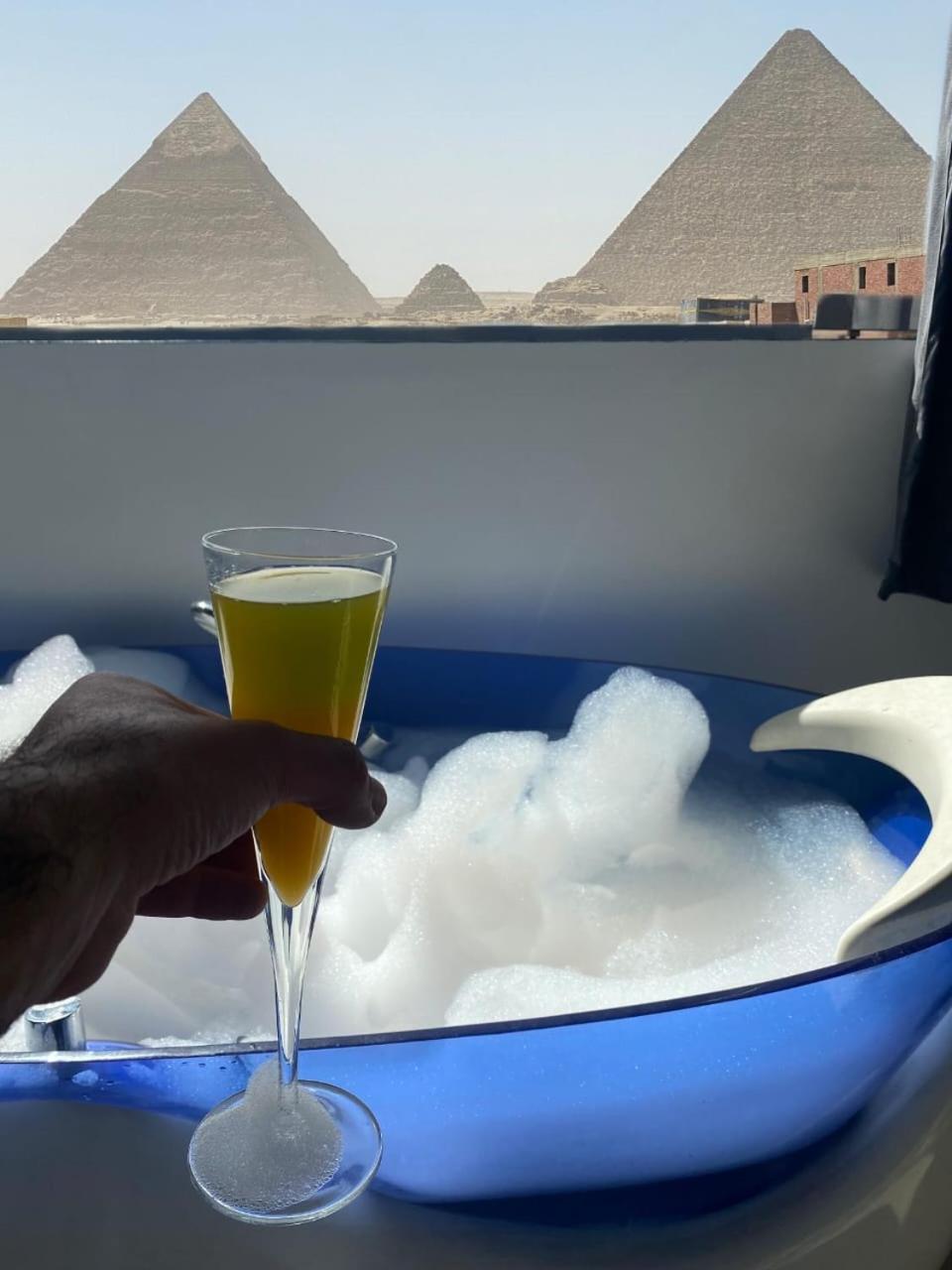 Pharaoh jacuzzi pyramids view