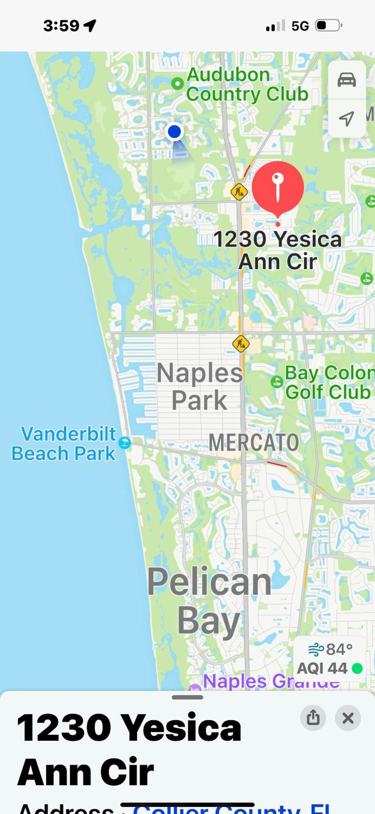 Sunny Naples Florida 2 bedr 2 baths apartment view 3