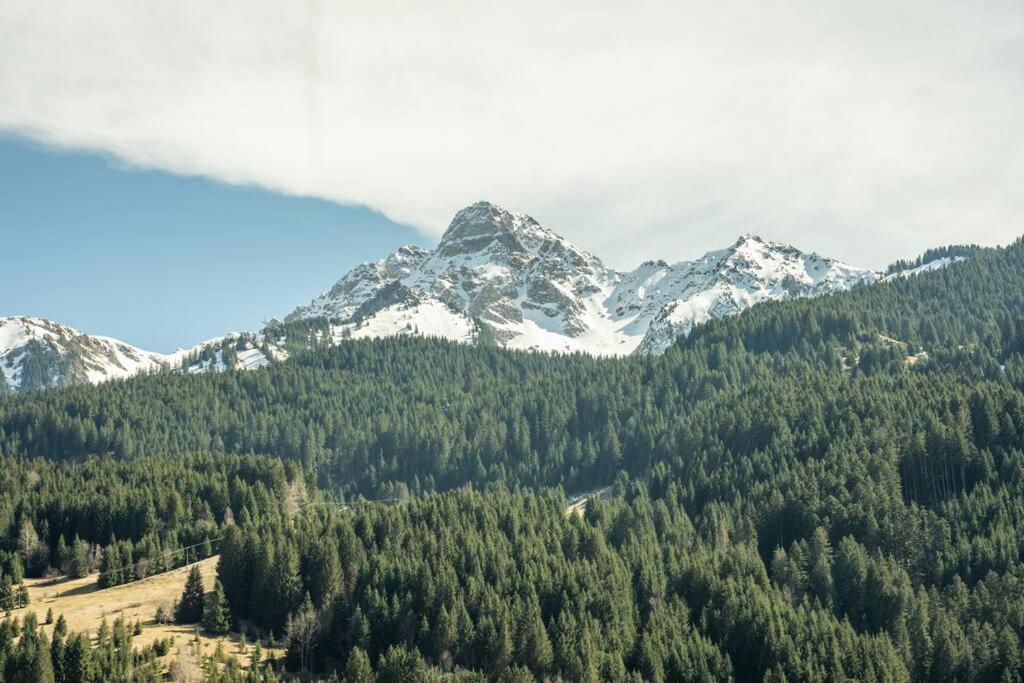 Au Chalet Le Péry, vue sur le Mont de Grange