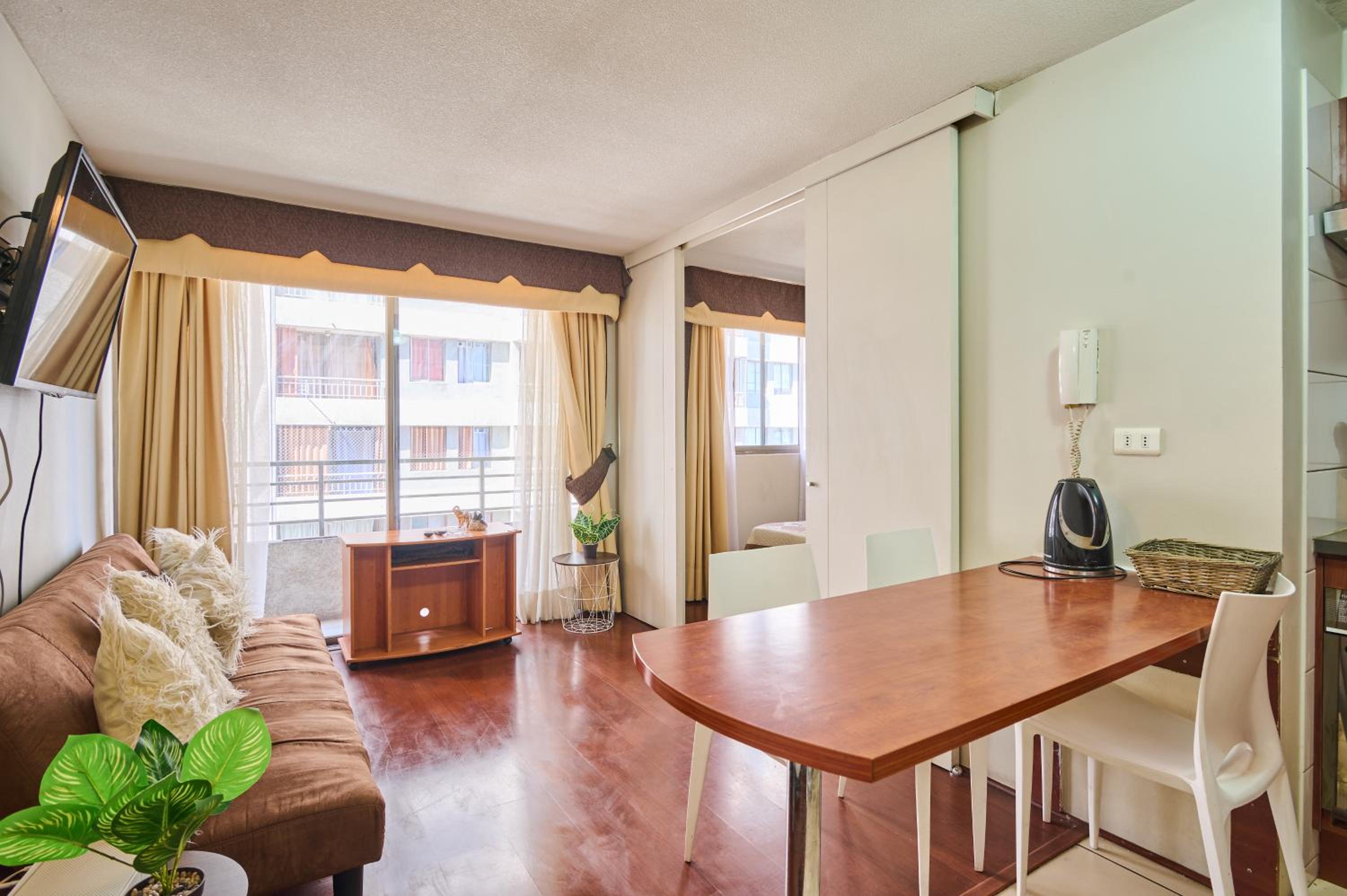 Espectacular departamento en Santiago, con aire Acondicionado y parking