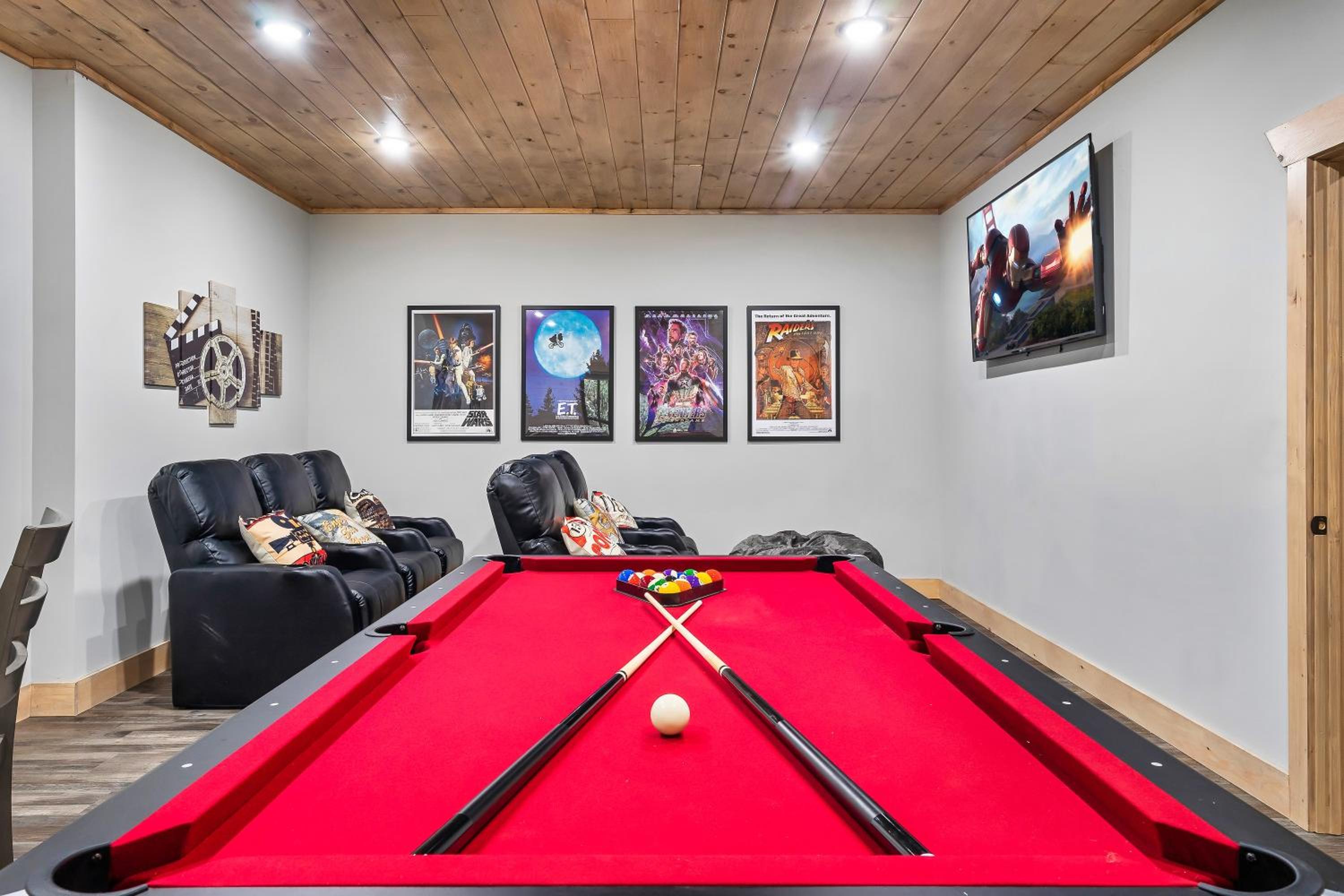 New Luxury Vacation Home Cabin in Smoky Gatlinburg - Theater Room view 2