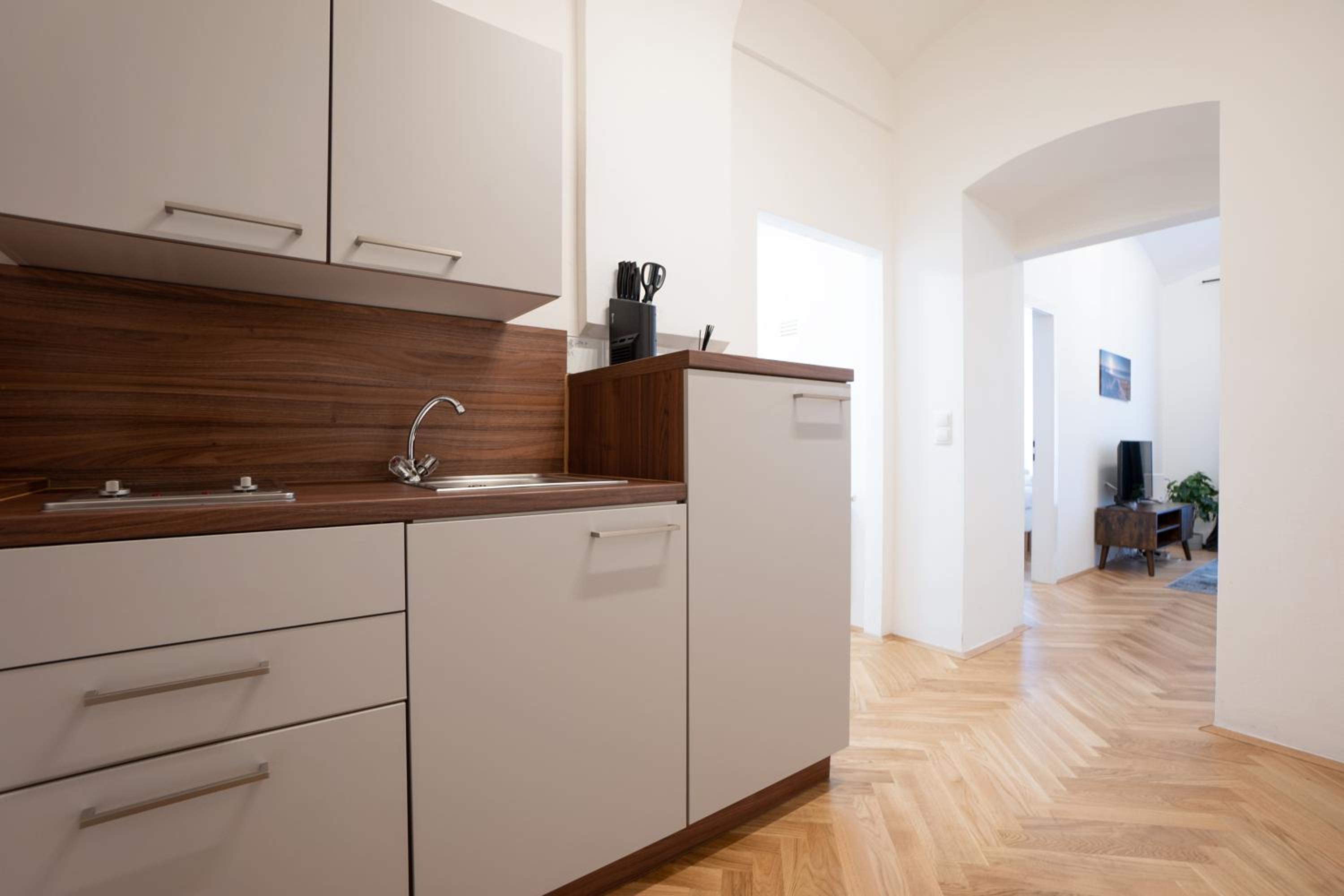 Modern hotel-styled apartment in the second district of Vienna.
