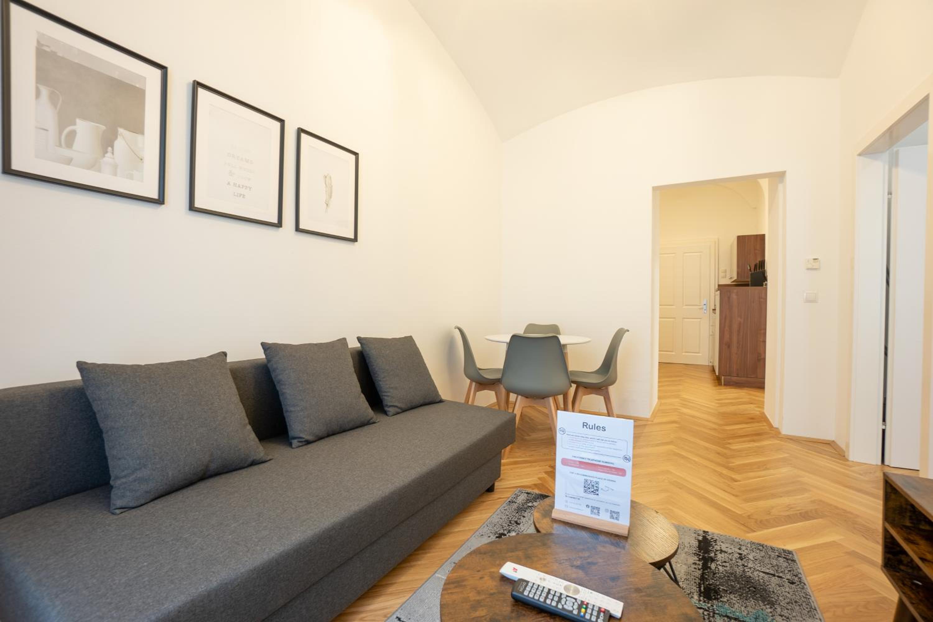 Modern hotel-styled apartment in the second district of Vienna.