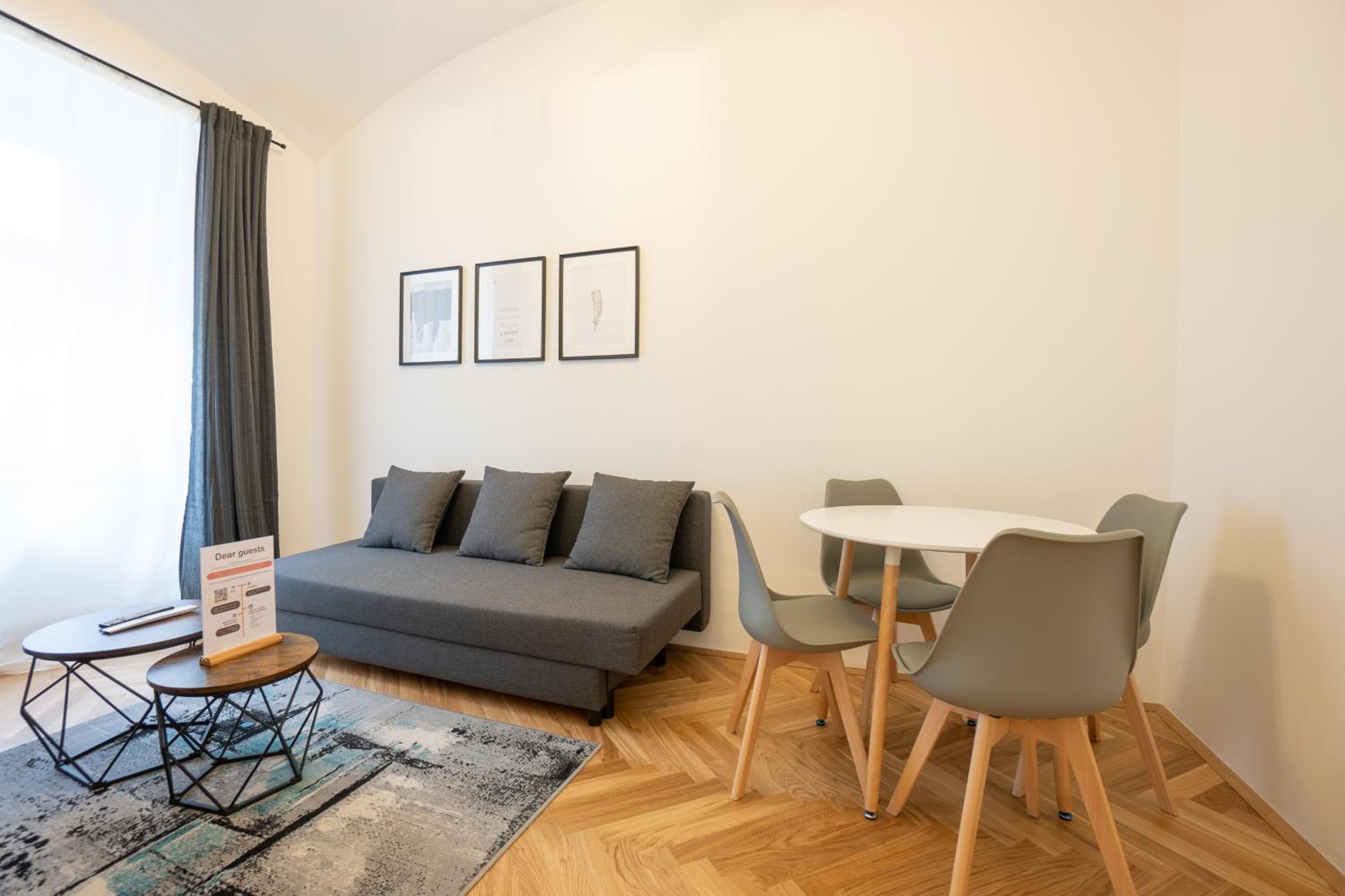 Modern hotel-styled apartment in the second district of Vienna.