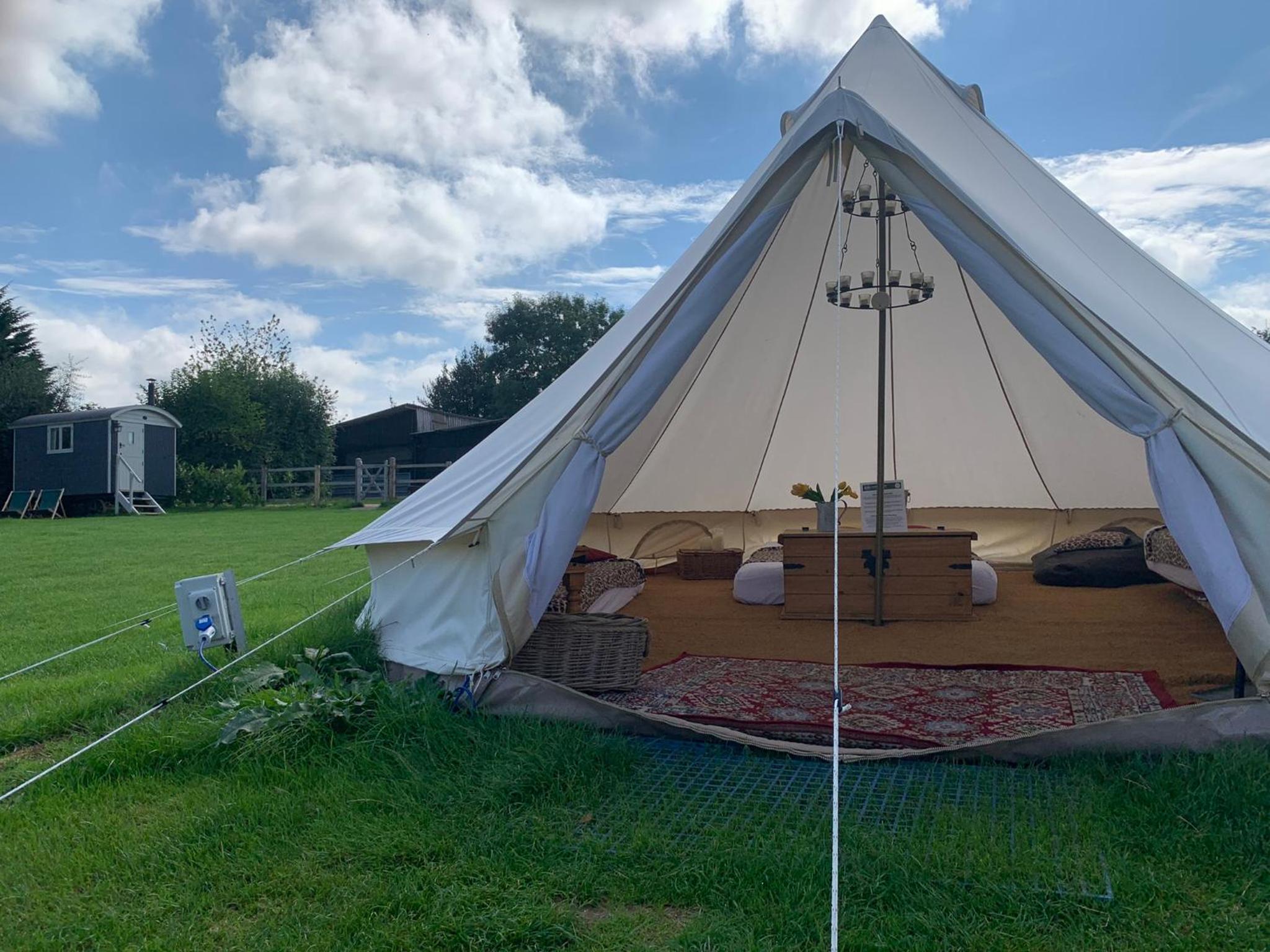 Home Farm Radnage Glamping Bell Tent 8, with Log Burner and Fire Pit view 2