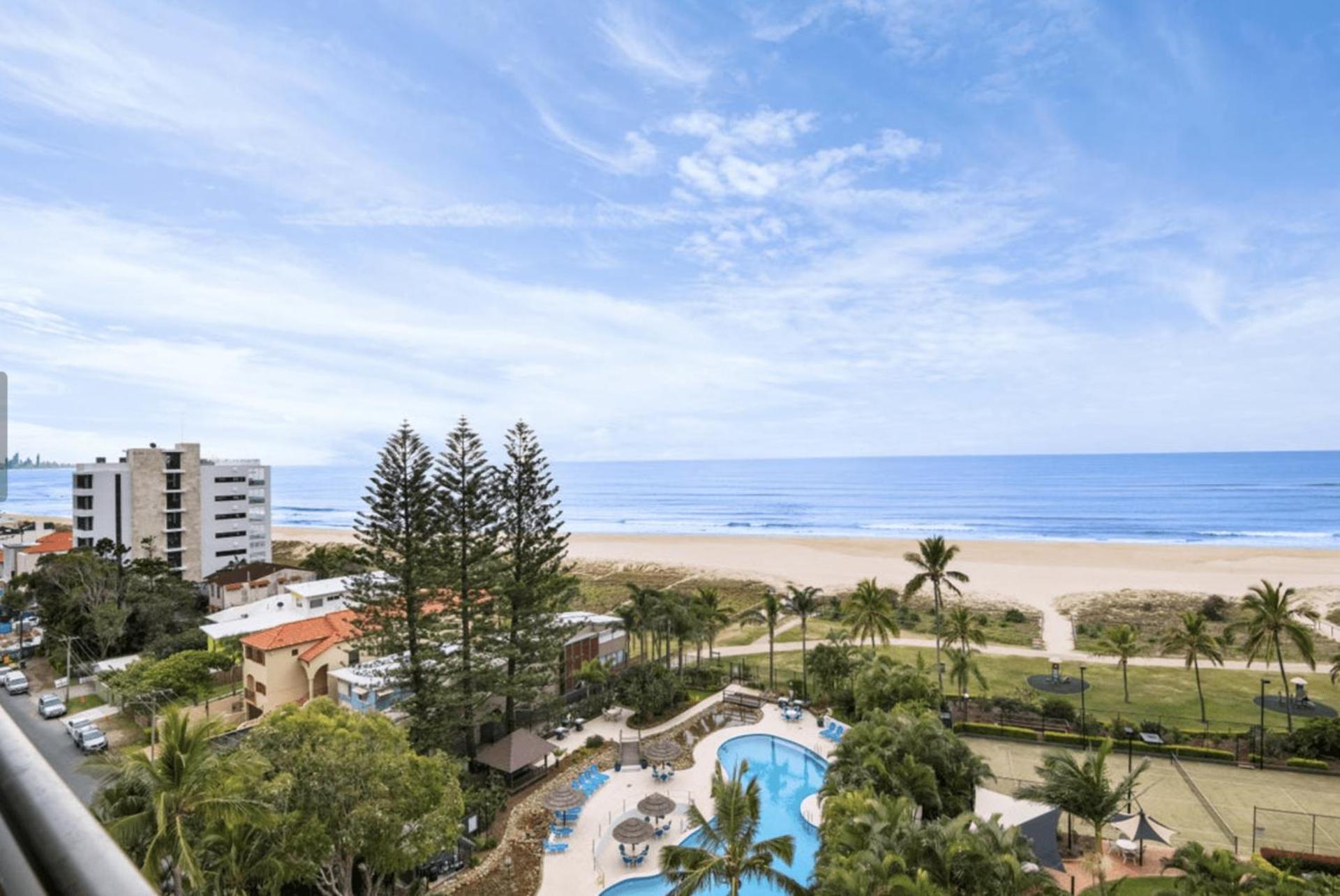 Absolute beachfront Royal Palms