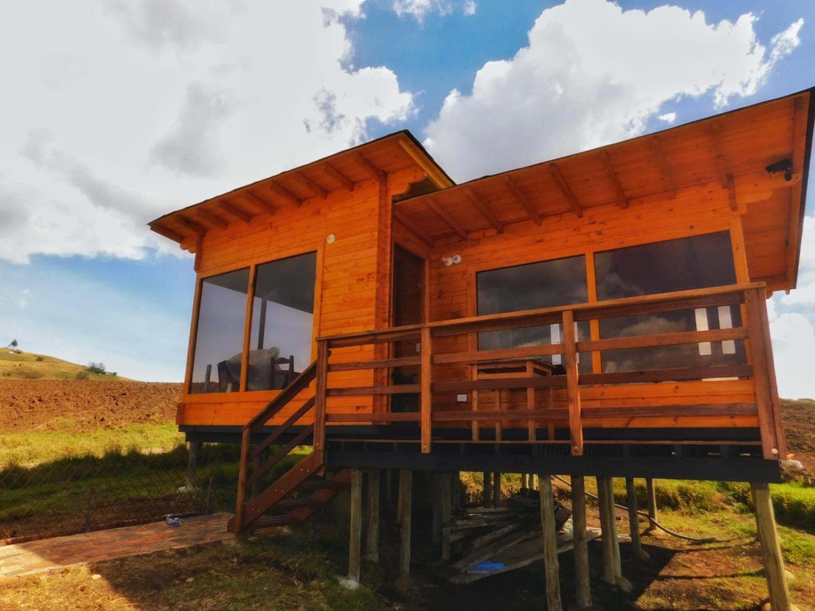 Cabaña con vista a la laguna de Tota