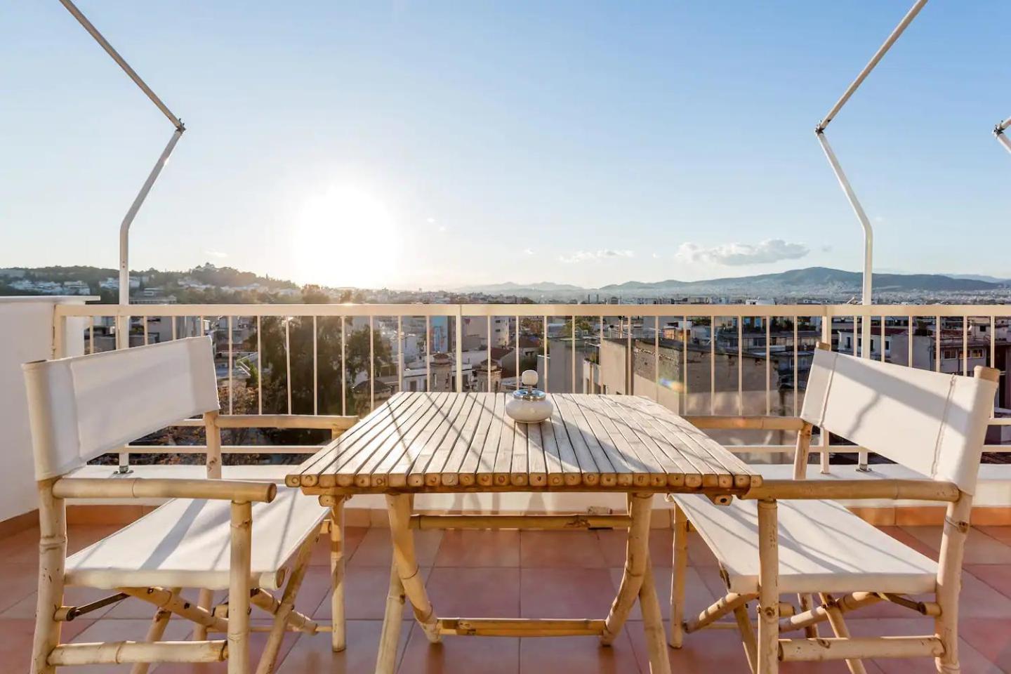 Explore Nightlife Near an Apartment With an Acropolis View