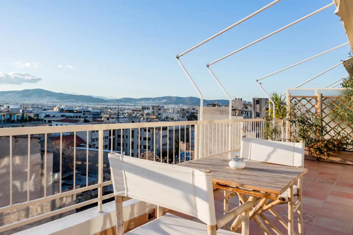 Explore Nightlife Near an Apartment With an Acropolis View