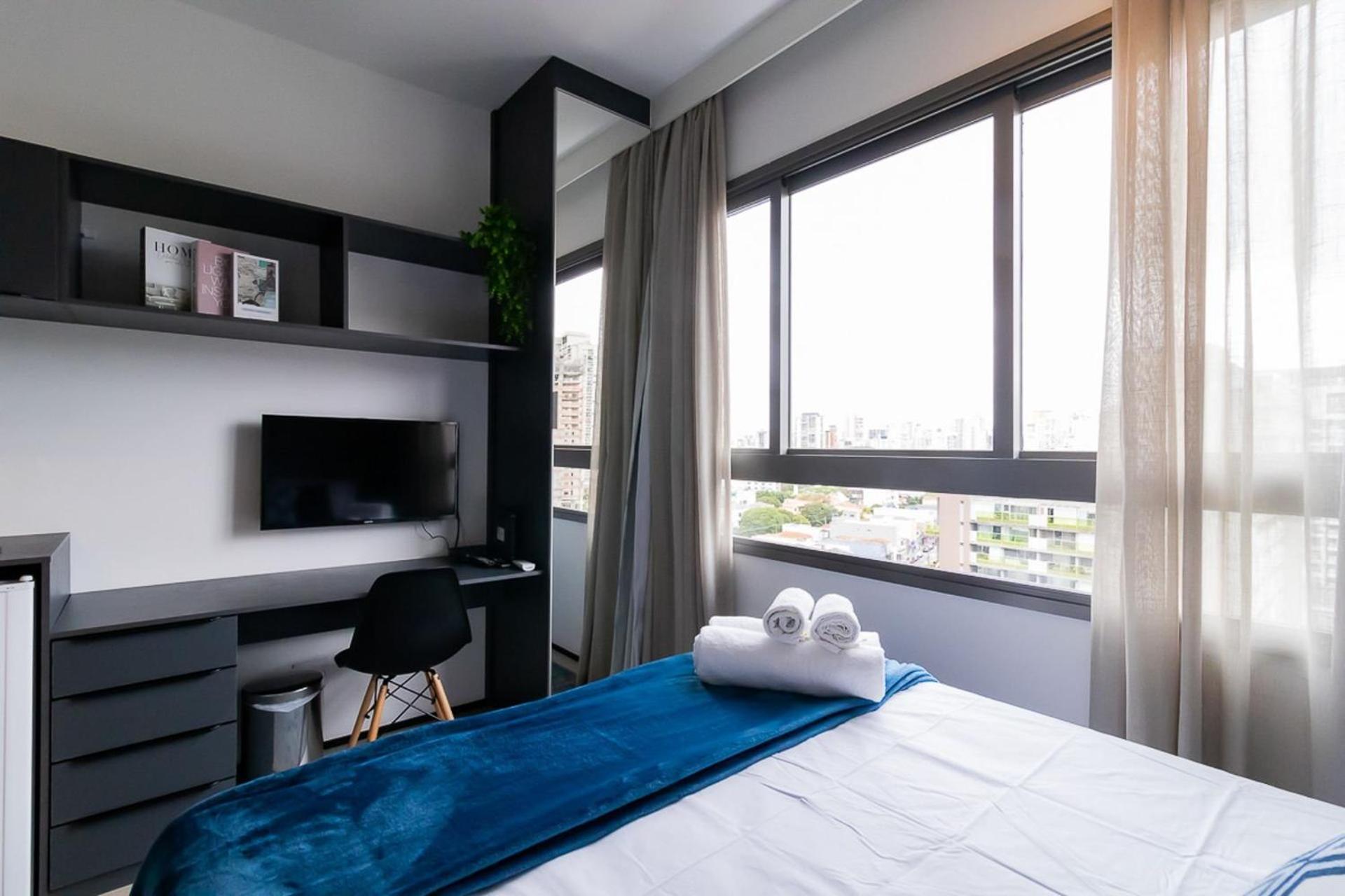 Studios Novíssimos com Piscina no Rooftop e vista para o Allianz Parque