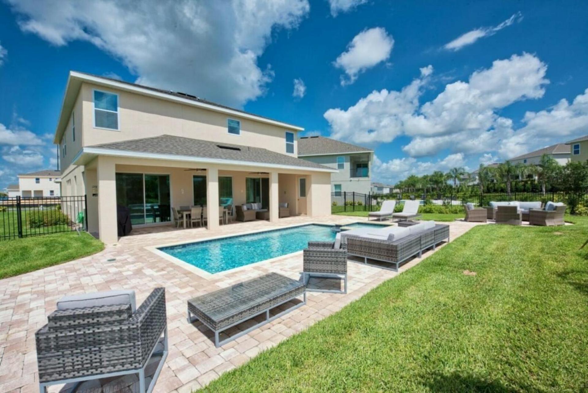 Luxury Private Pool Spa Game Room - Near Disney