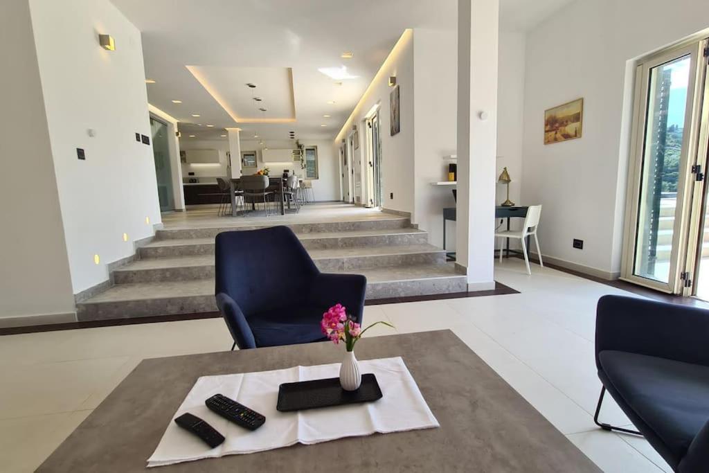 Magnificent new Villa Tofta on Lopud, Croatia. Sea views from the infinity pool view 5