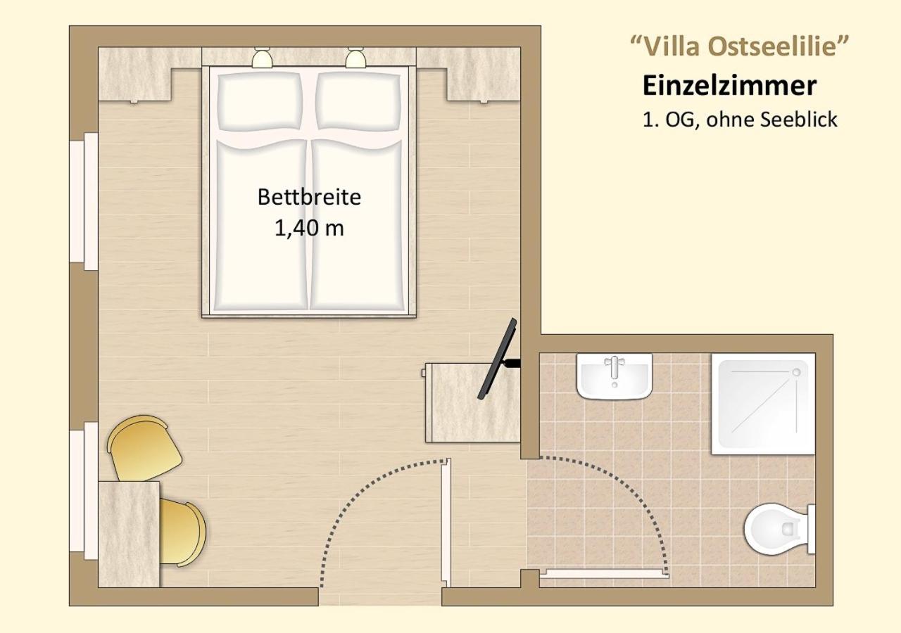 Ferienzimmer in der Villa Ostseelilie