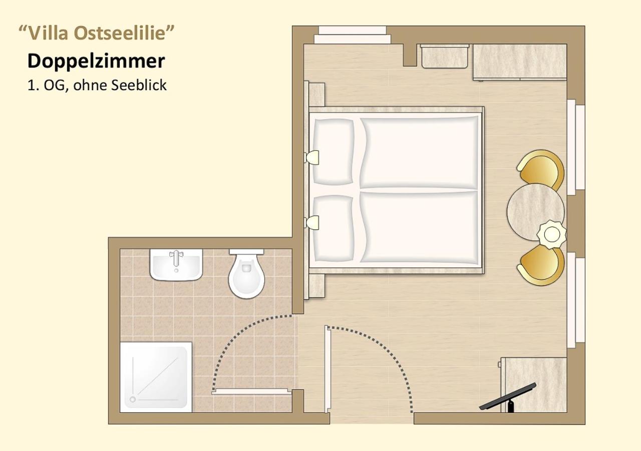 Ferienzimmer in der Villa Ostseelilie