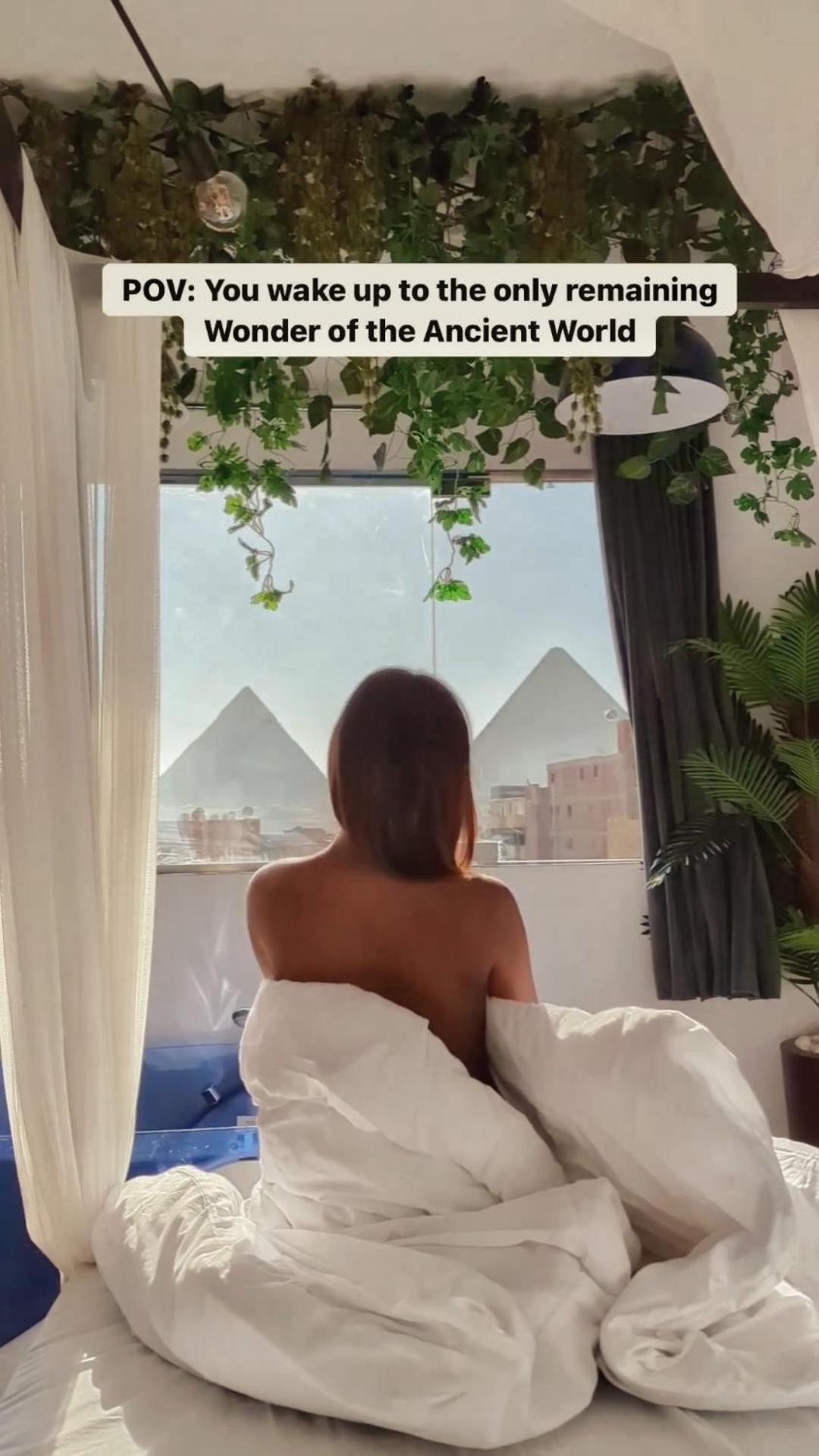 Jacuzzi pyramids view