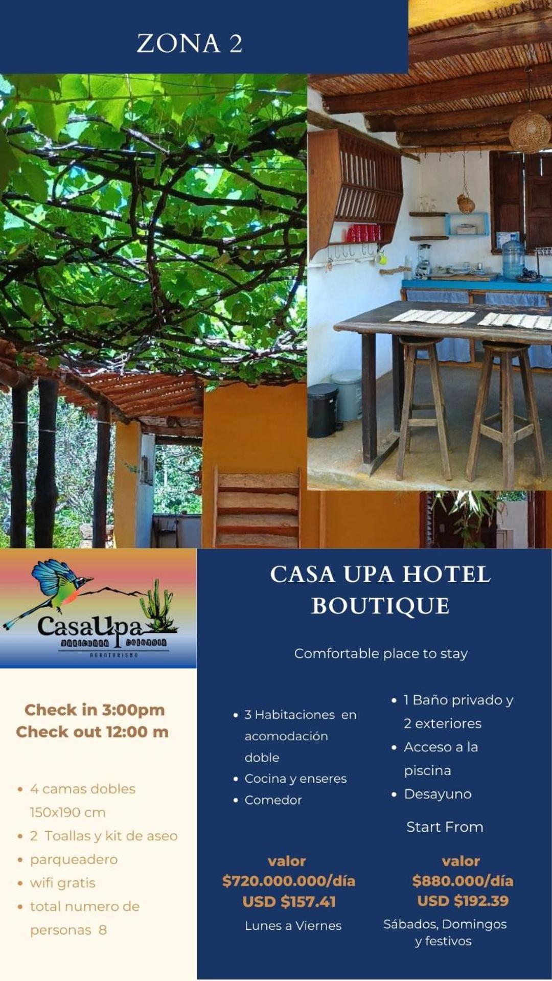 Casa Upa ,casa con piscina espectacular, Barichara