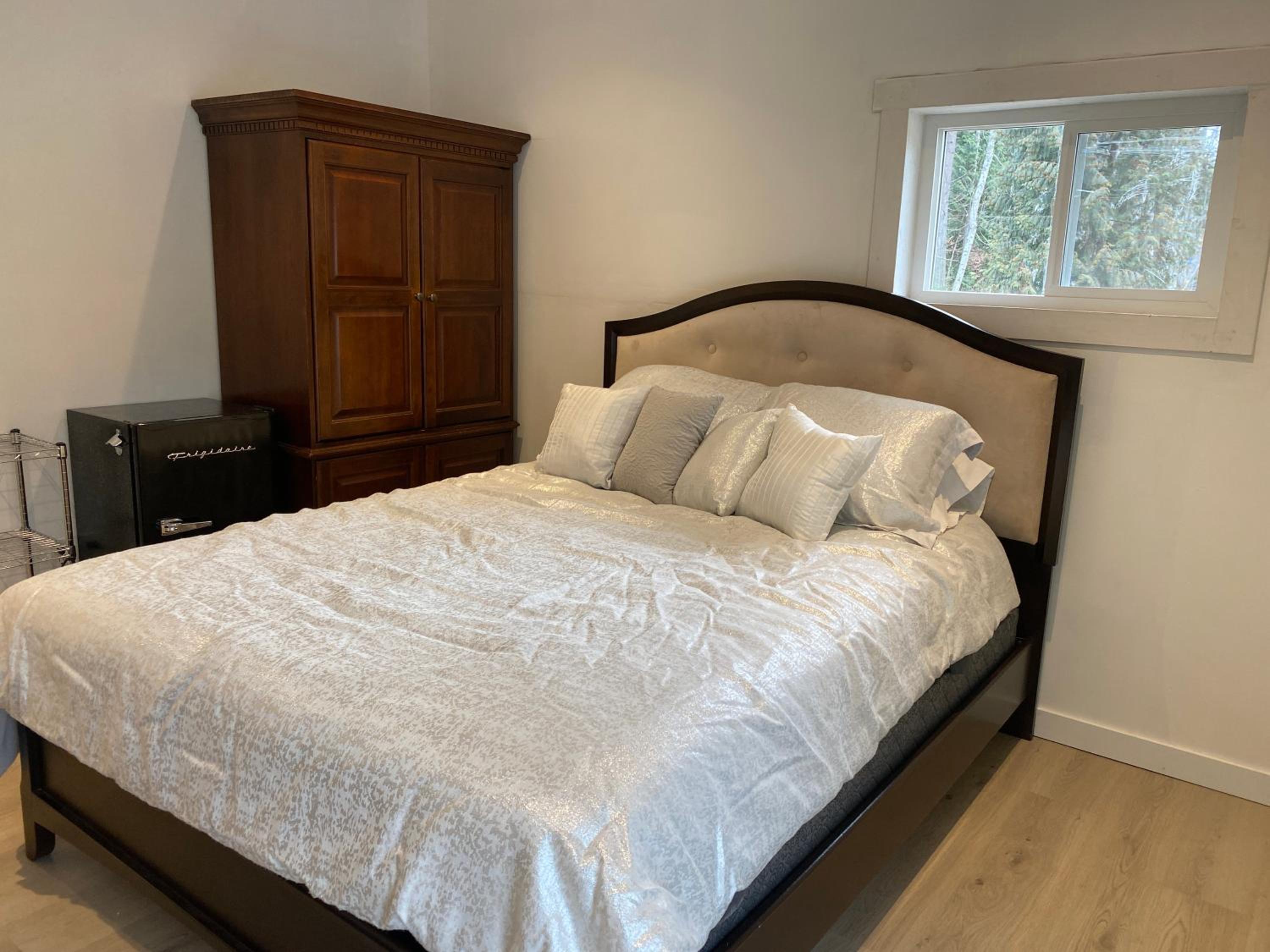 Private master bedroom in a farmhouse