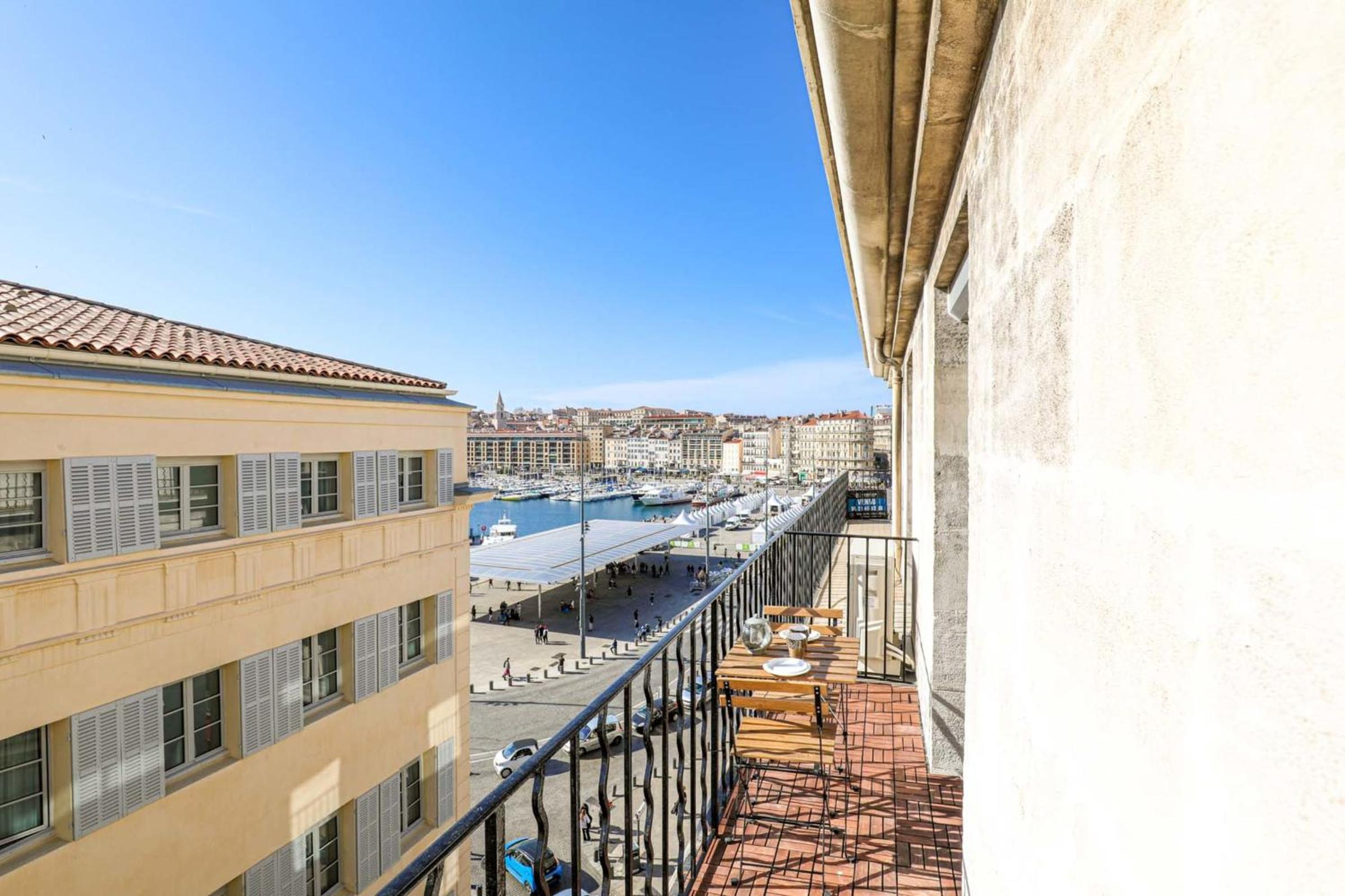 Le Pythéas - Vue Vieux-Port avec terrasse et clim
