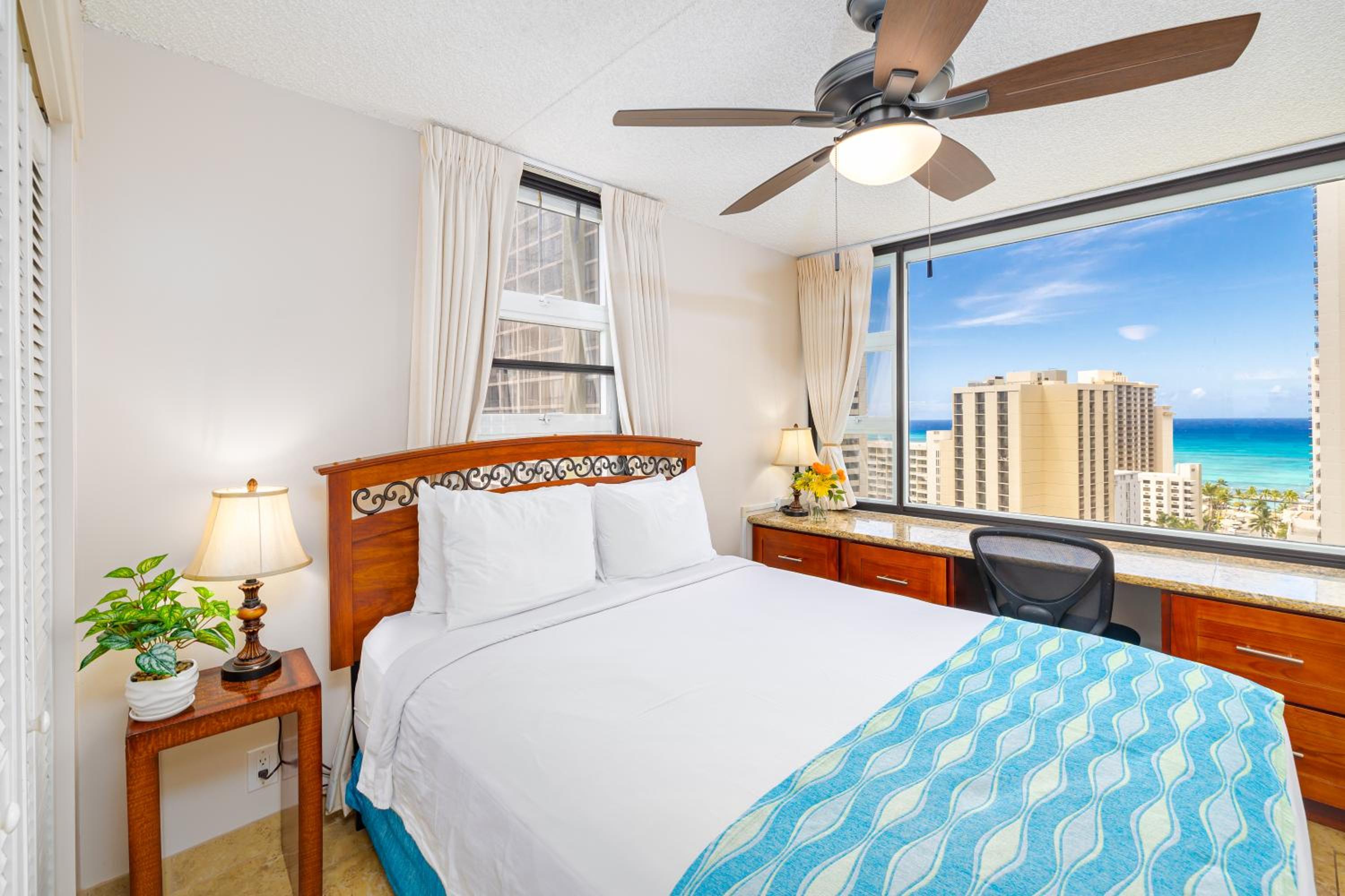 20FL Lanai condo with ocean & bay views, beach access view 2