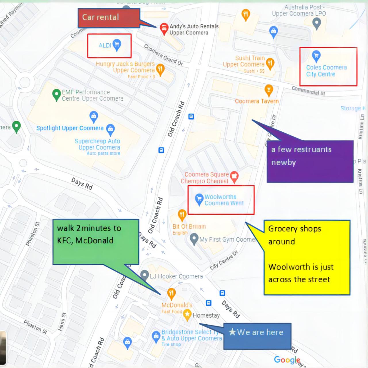 Shared house with other guests near shopping center and theme parks