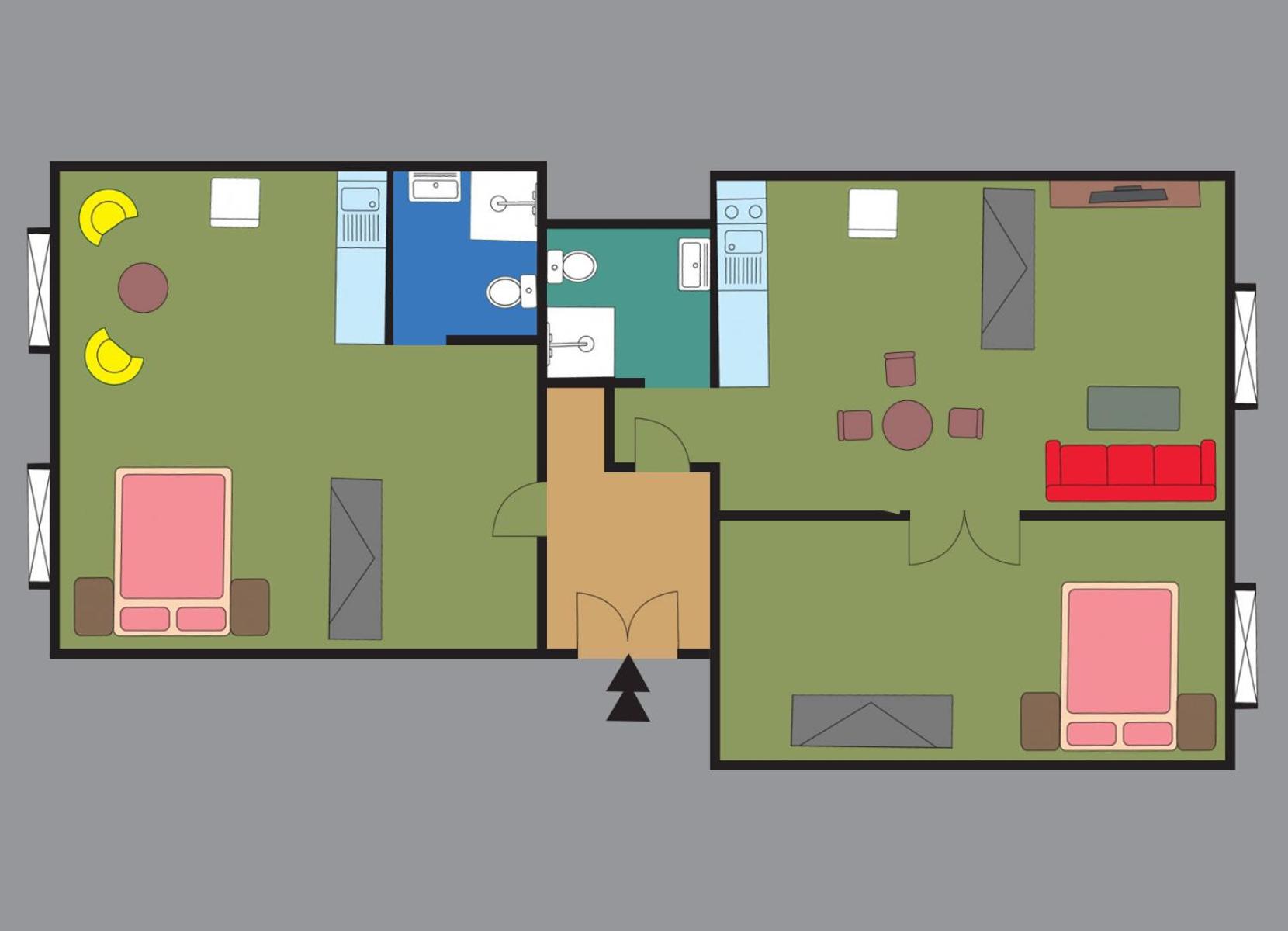 Retro & Romantic 2BR Gem in Spa Center!