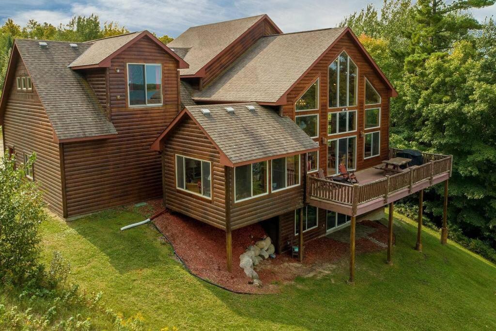 Spacious Leech Lake Home on 2 Private Acres, 200' of lake shore 15 Minutes to Walker with boat lift, dock, swimming, fire pit view 5