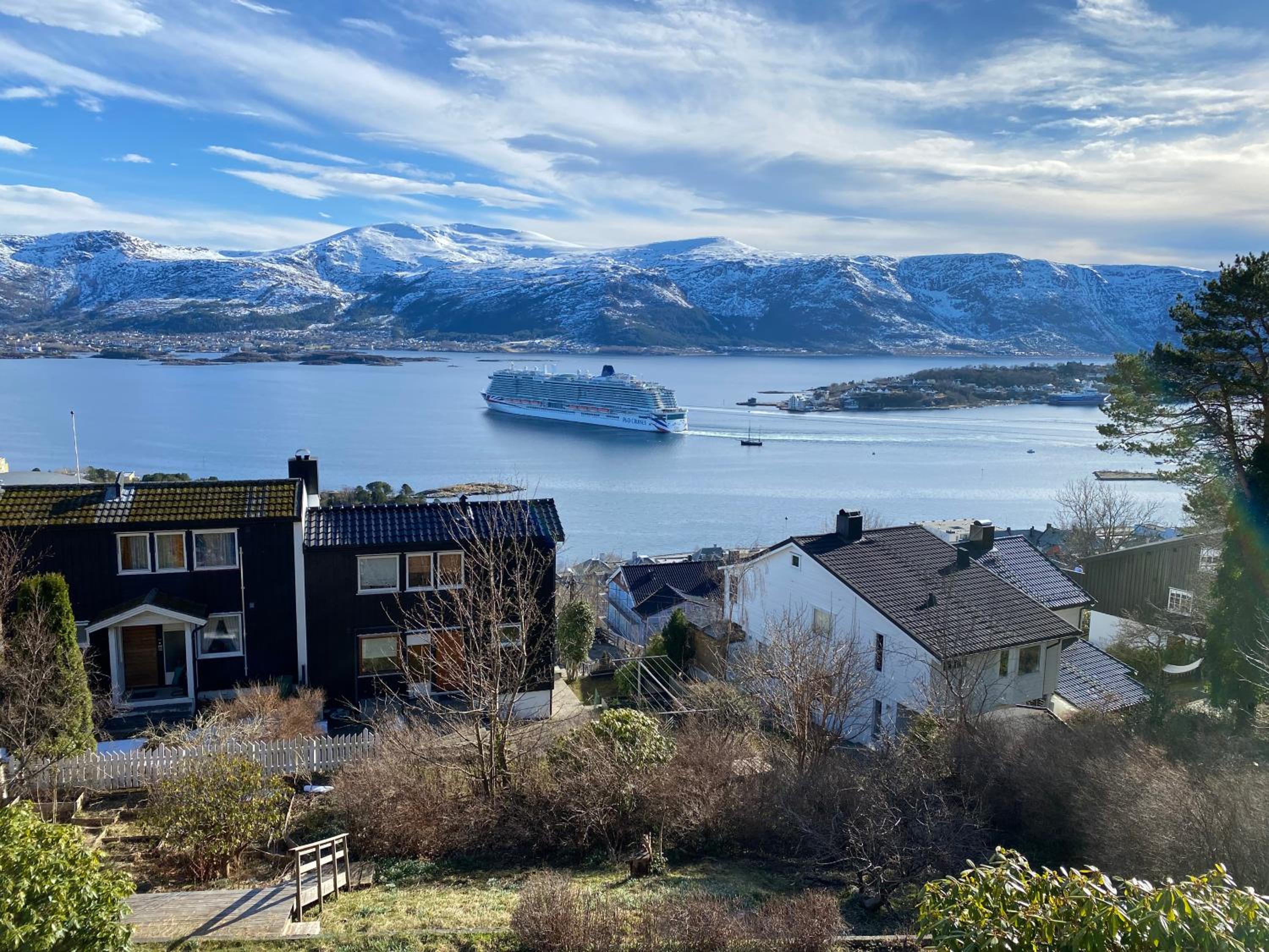 Great place with a stunning view of the mountains and the fjord view 3