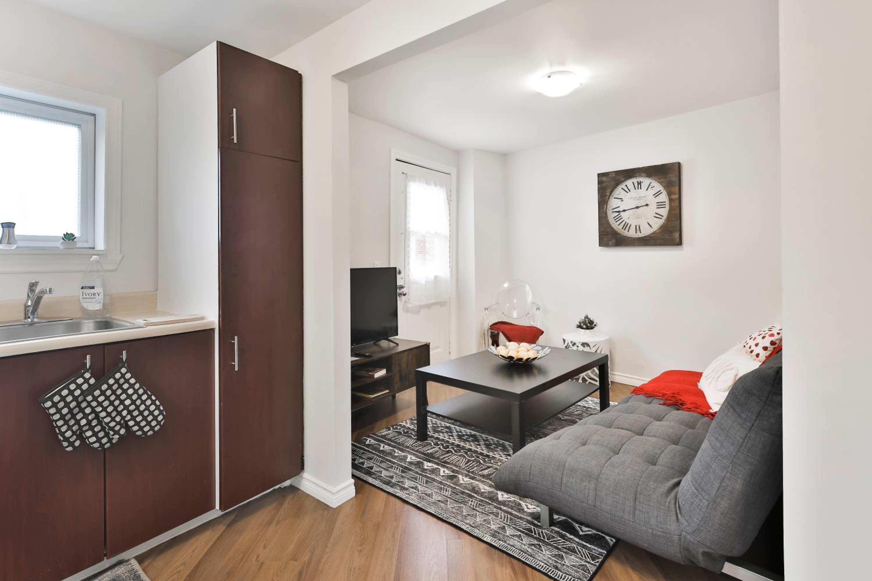 250 METERS to METRO BERRI UQAM - Spacious fully equipped APARTMENTS - 1 FREE PARKING per unit - in-unit Washer & Dryer - fully stocked KITCHEN - WORKSPACE 
