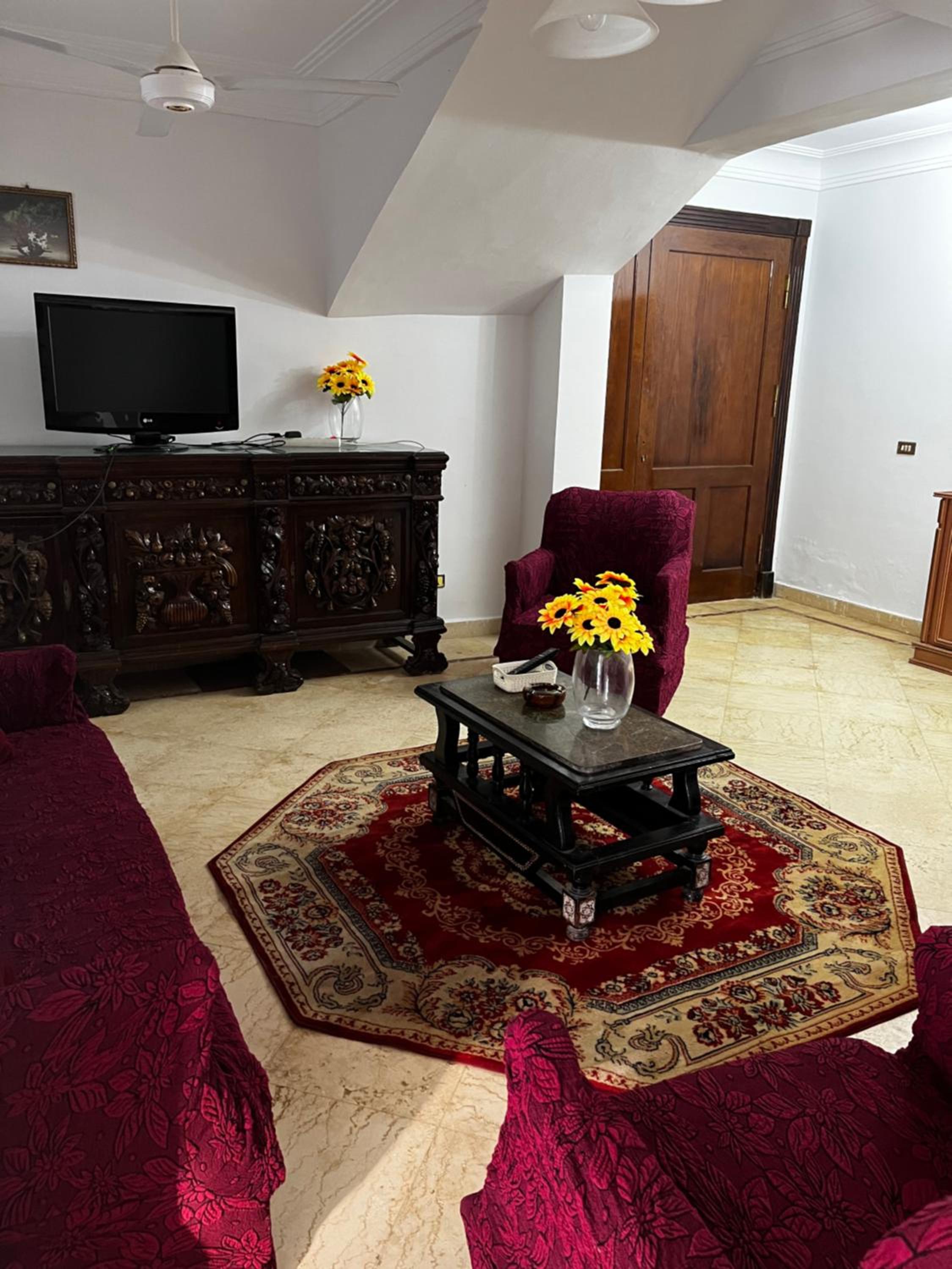 Blue family villa with large private pool view 5