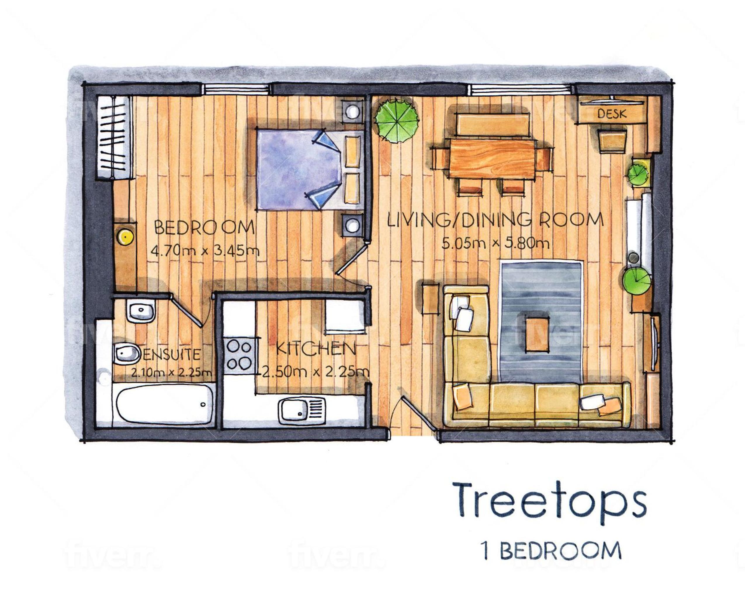 Treetops - Characterful flat with parking, close to beach view 3