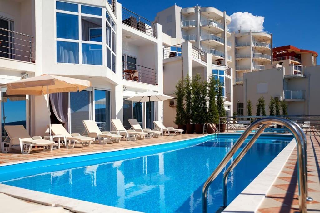 Seafront Villa with Private Pool in Dobra Voda, Montenegro