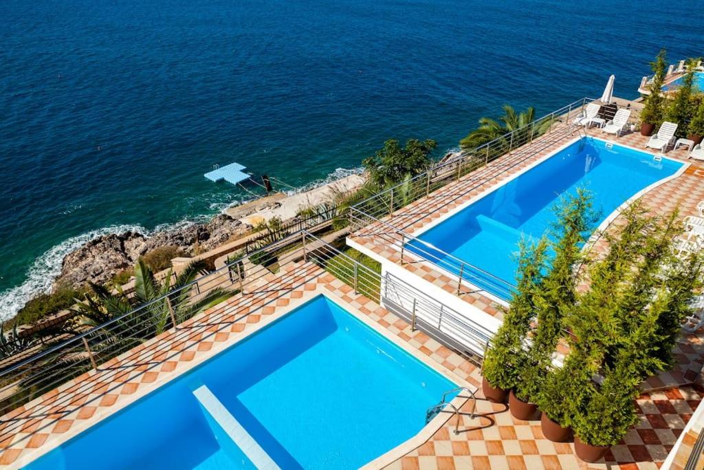 Seafront Villa with Private Pool in Dobra Voda, Montenegro