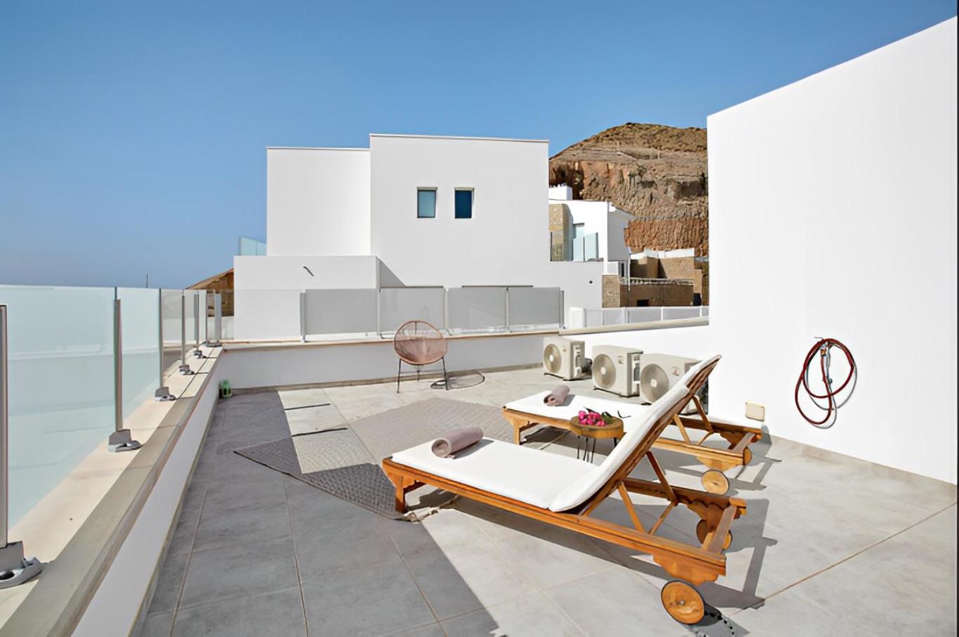 Luxury Boho Villa with Heated Pool, Rooftop and Panoramic Sea View in Amadores
