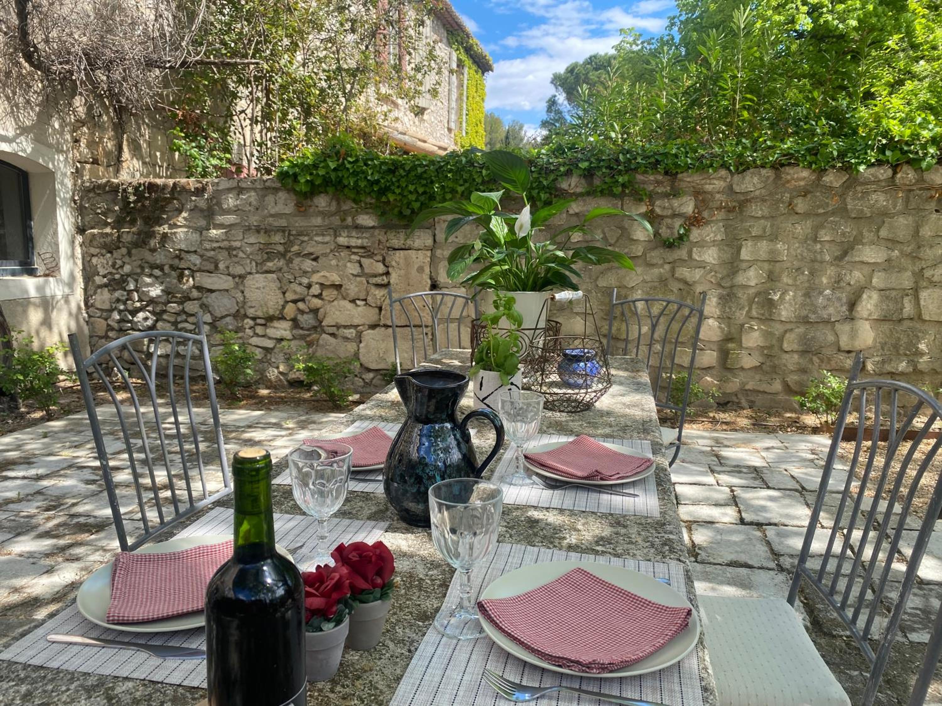 outdoor BBQ area