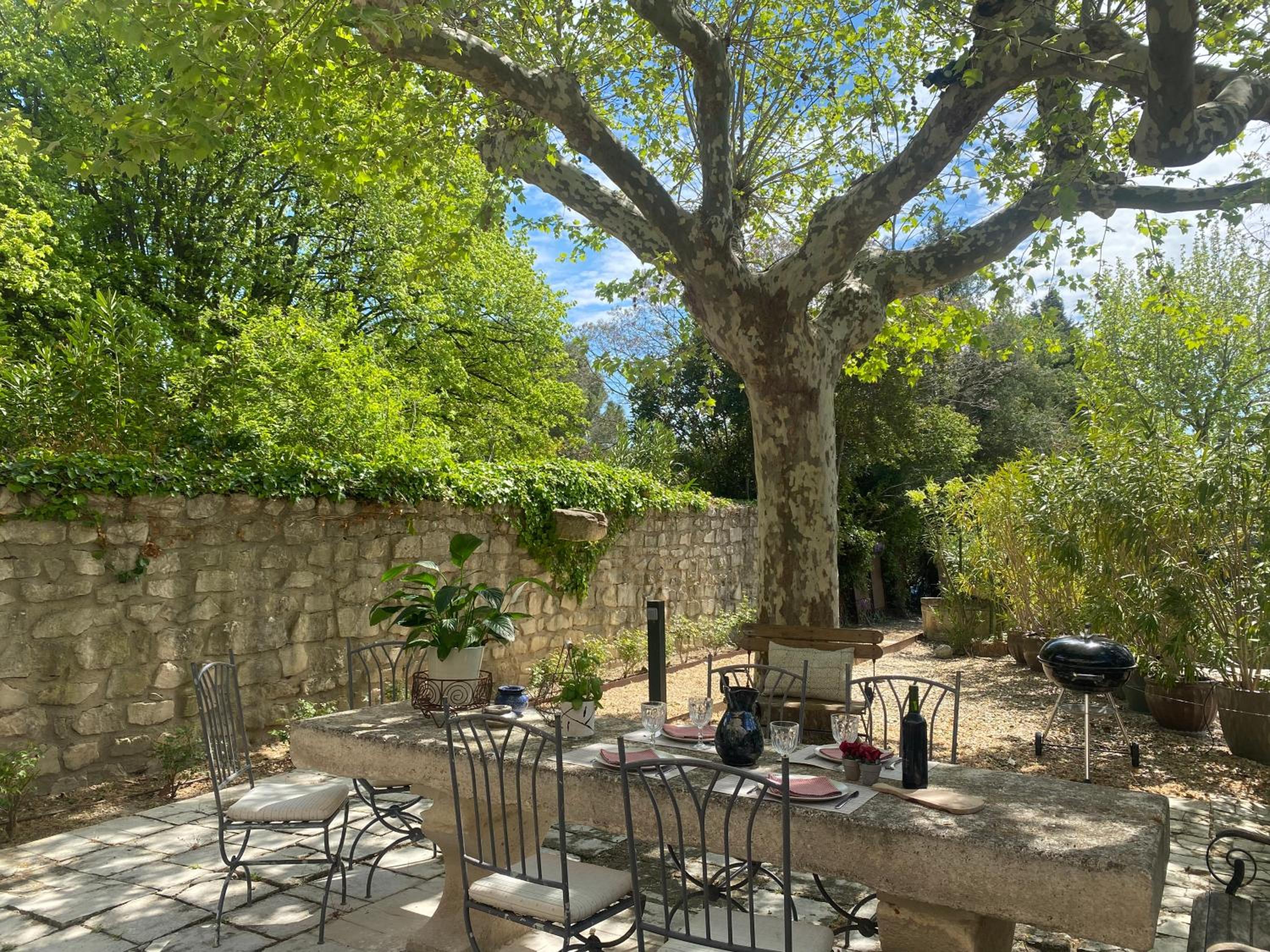 outdoor BBQ area