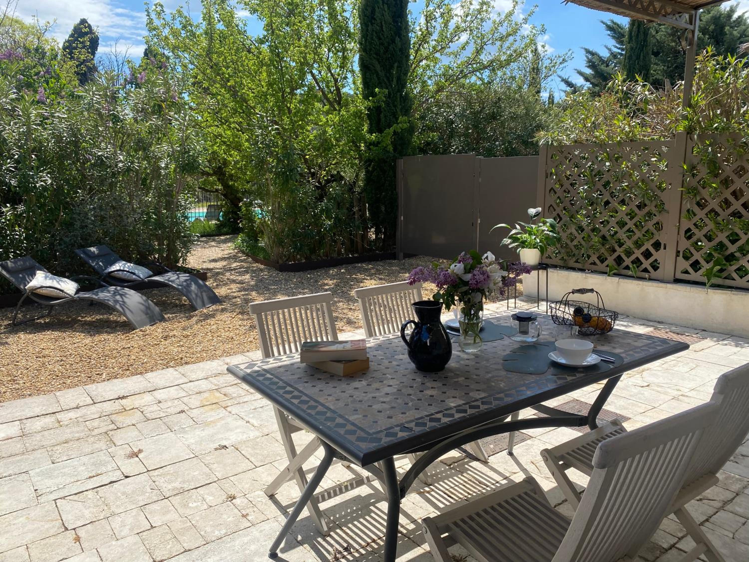 outdoor BBQ area