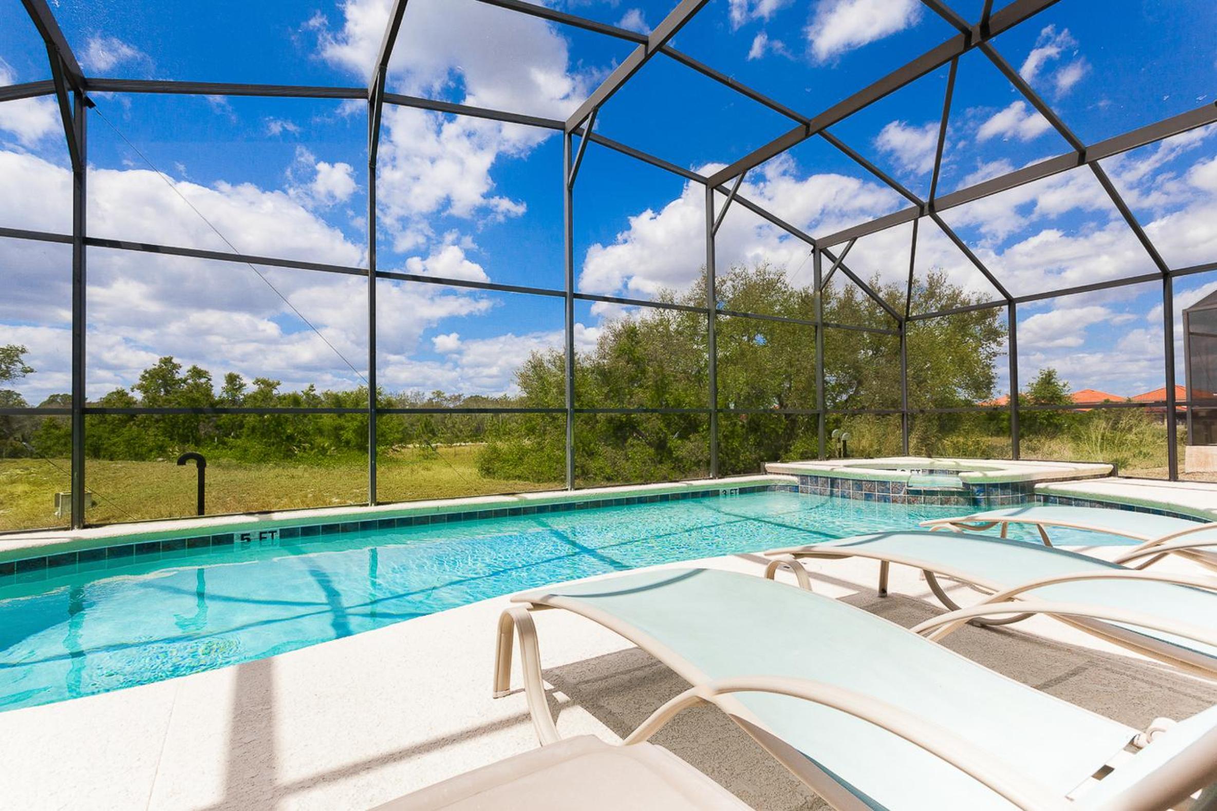 Disney area, private pool, spa, Wi-Fi, pool table, air hockey, playground, gated community view 2