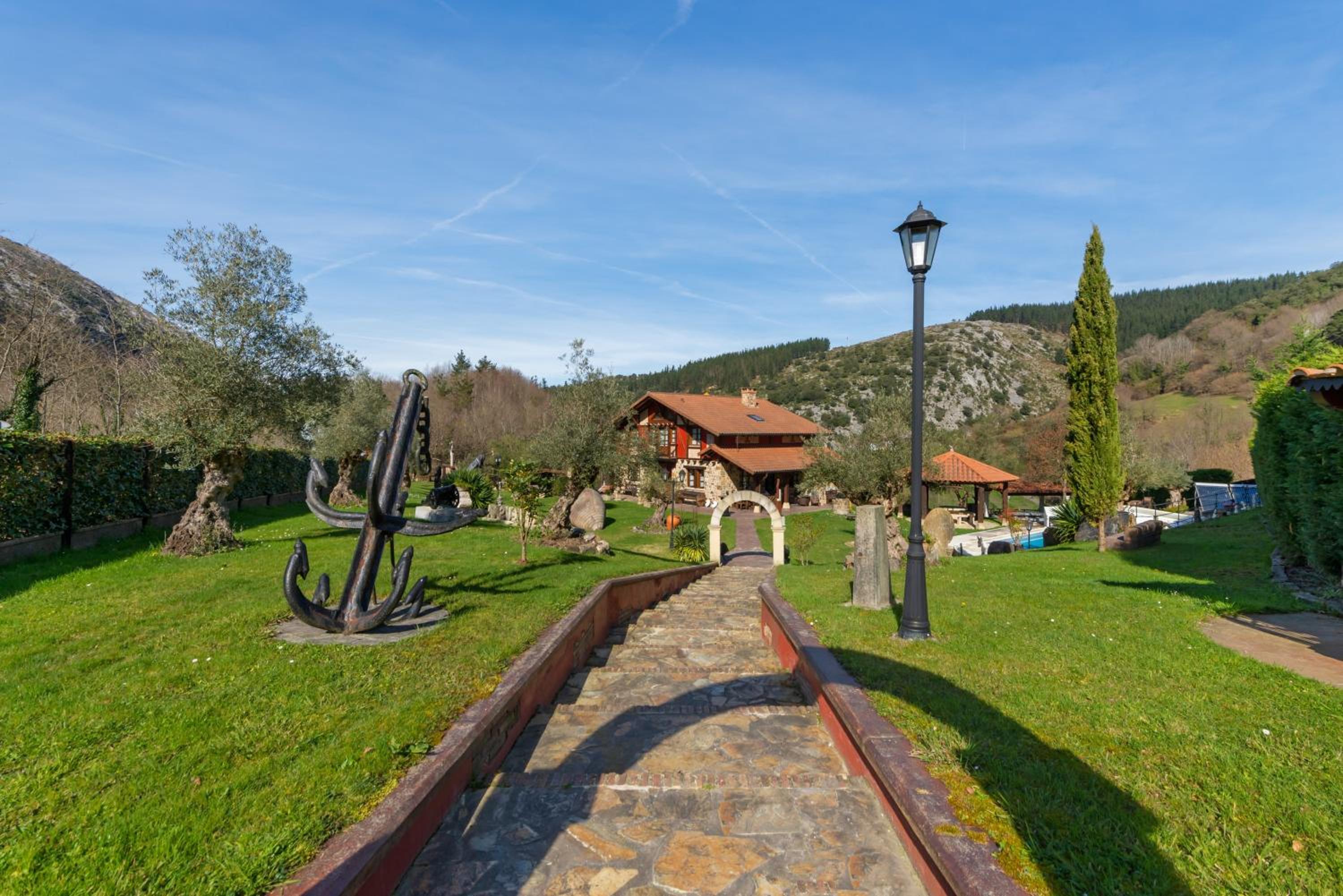 Spacious villa in Bizkaia with private pool and fireplace