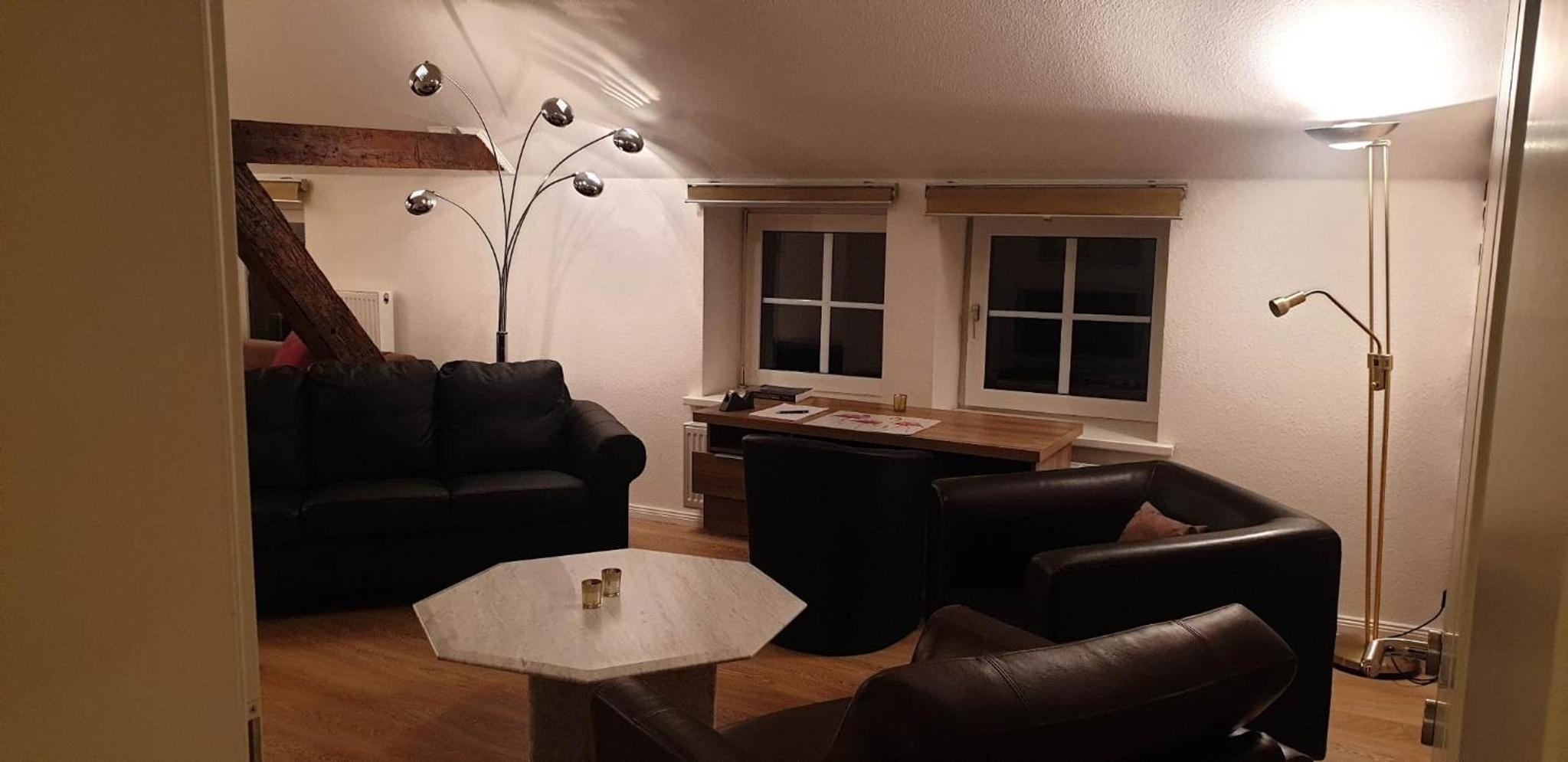 Apartment with Garden and City View