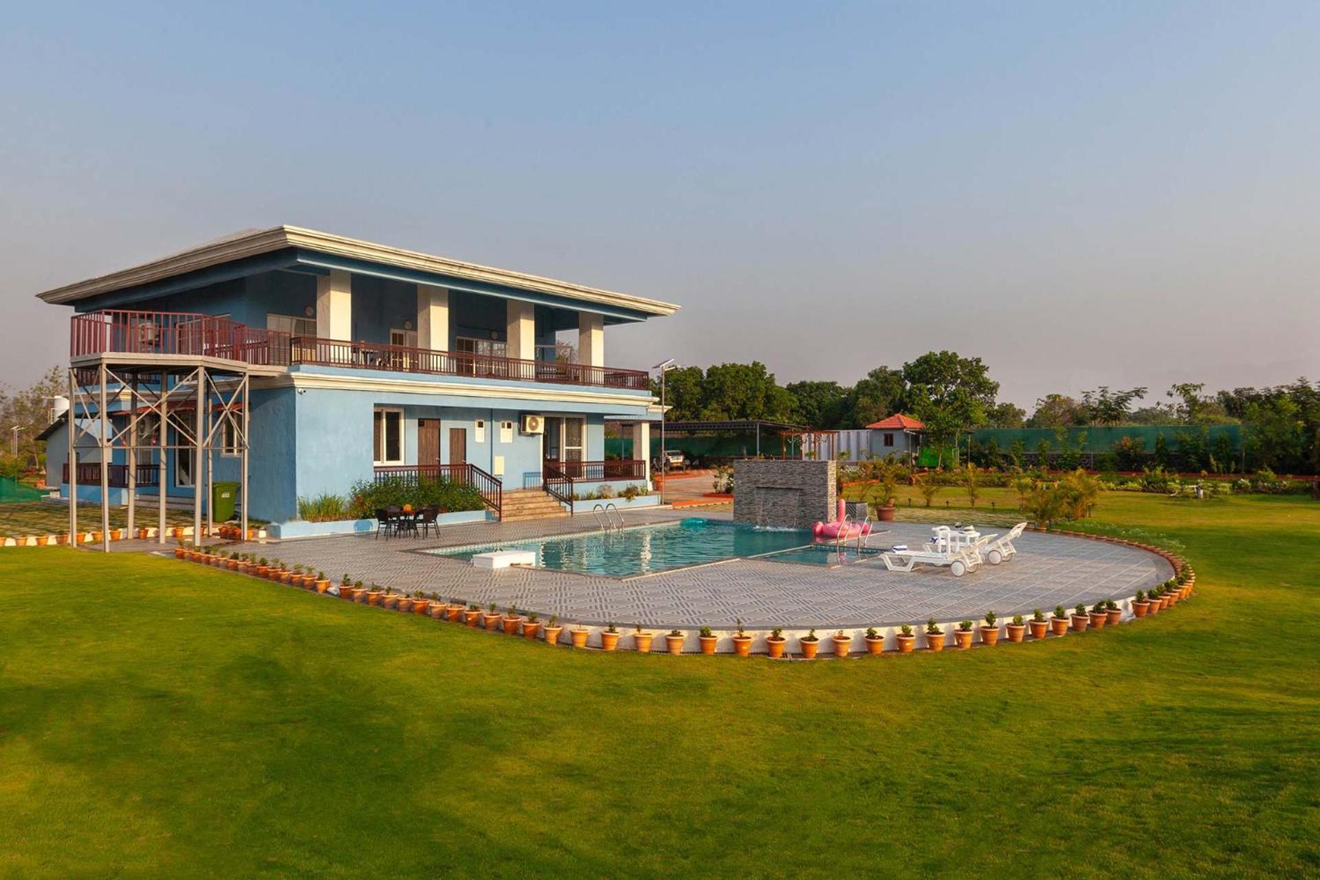 StayVista's Hillside Meadows - Mountainside Retreat with Farm View, Pool & Deck, Lawn & Gazebo view 4
