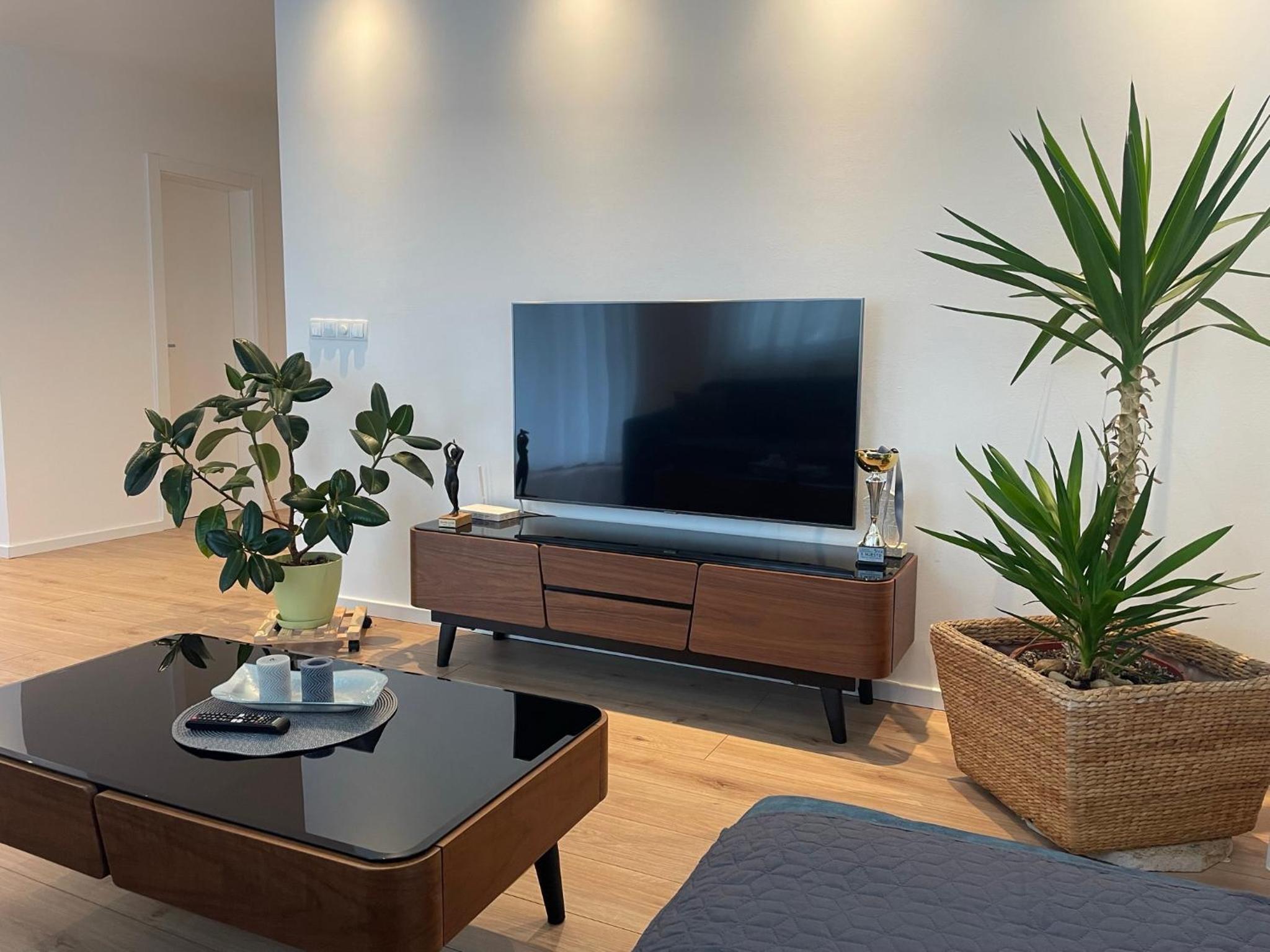 Beautiful modern apartment with large livingroom view 3