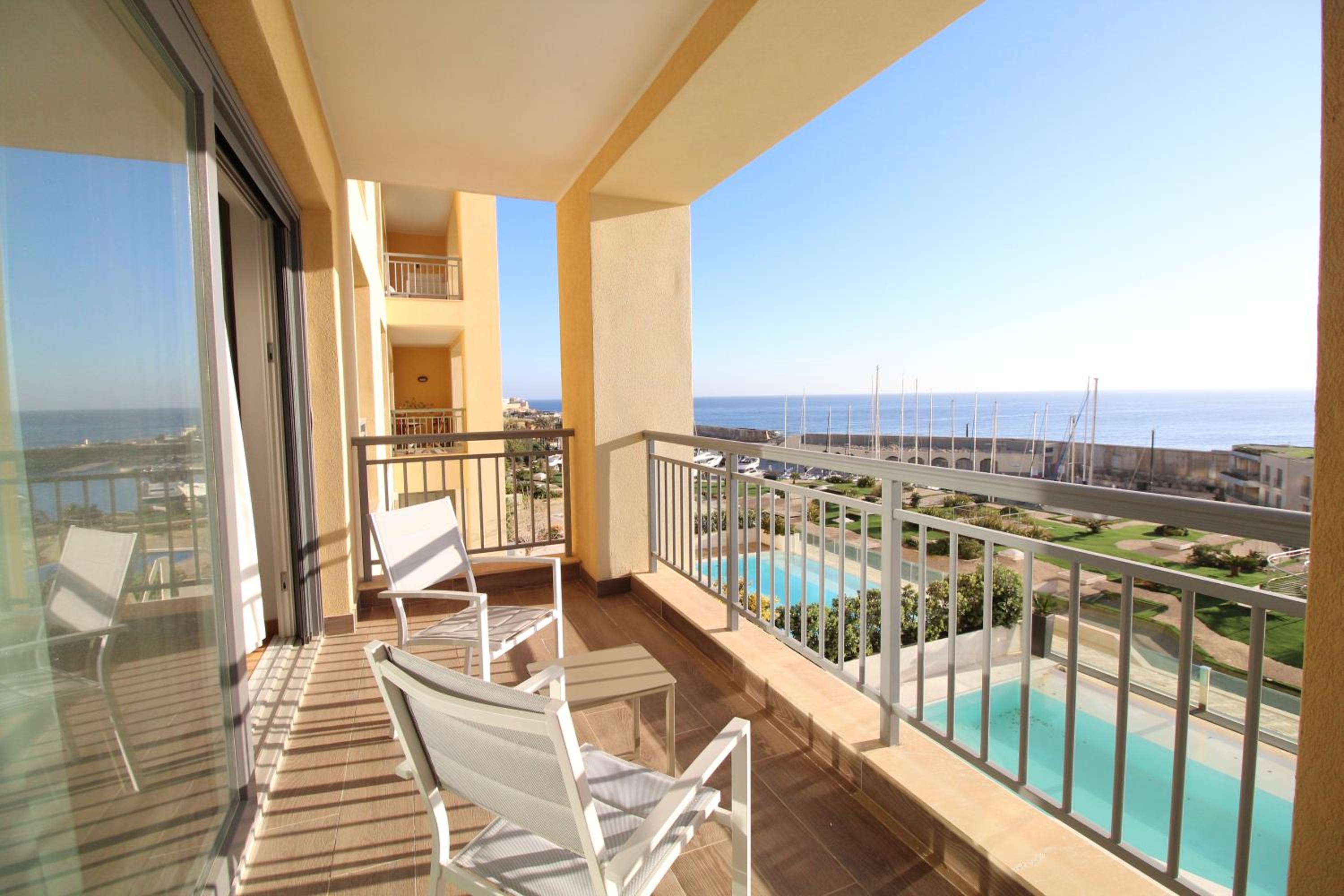 Stunning Seafront Portomaso Apartment view 2
