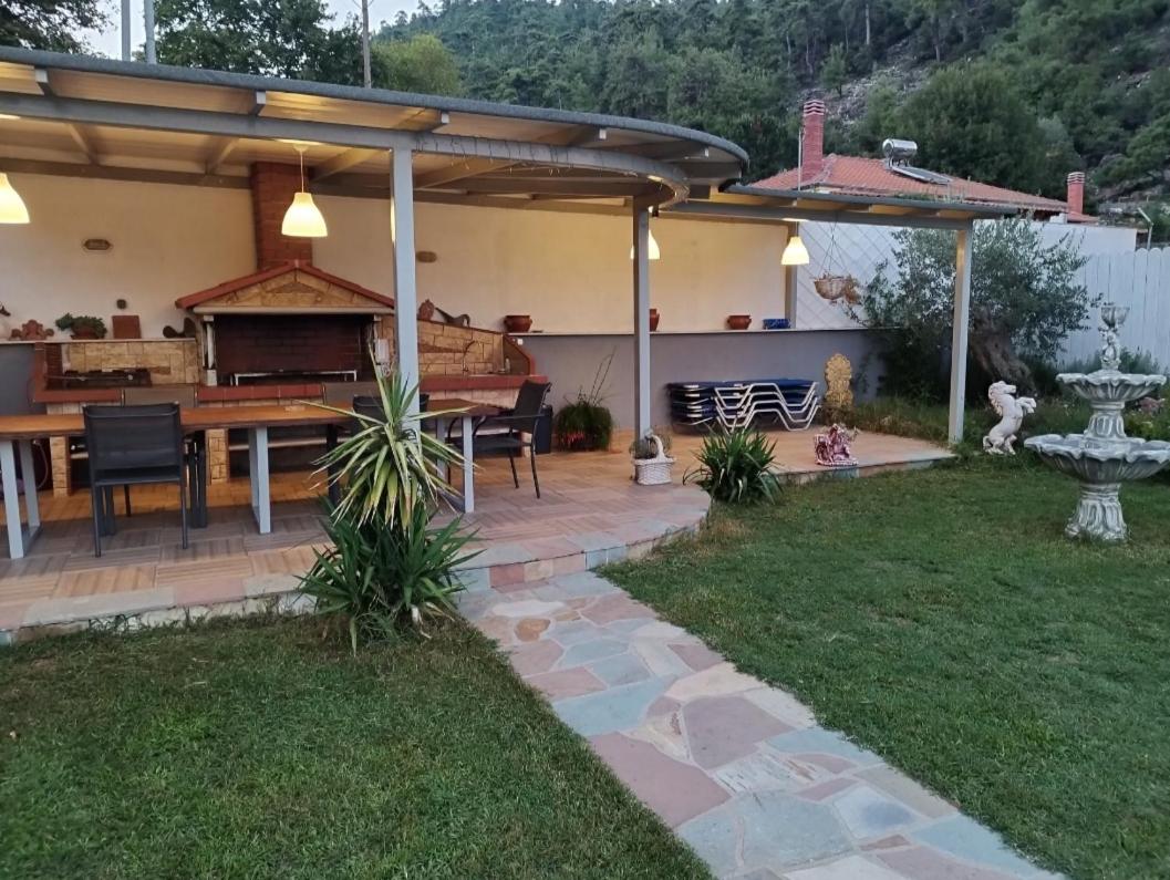 outdoor BBQ area